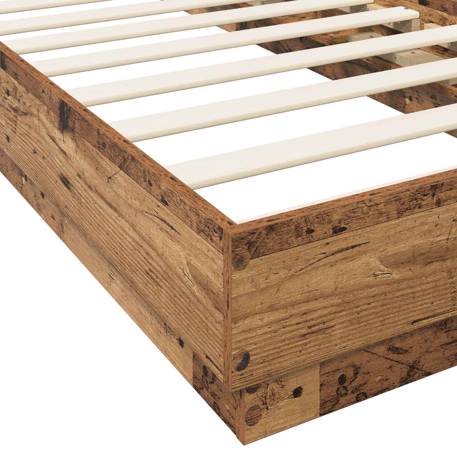 Bettgestell mit LED Altholz 80 x 200 cm Holzwerkstoff