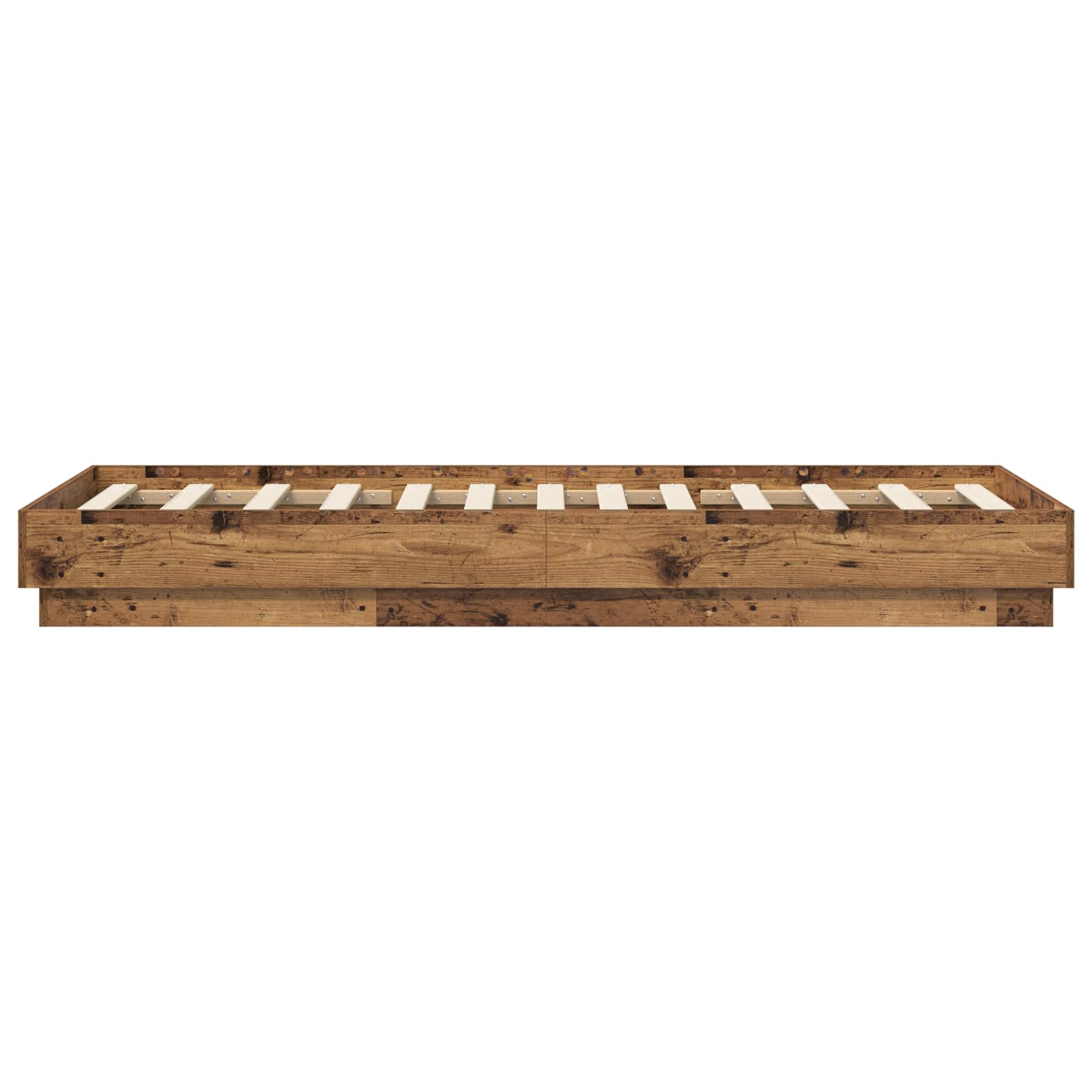 Bettgestell mit LED Altholz 80 x 200 cm Holzwerkstoff