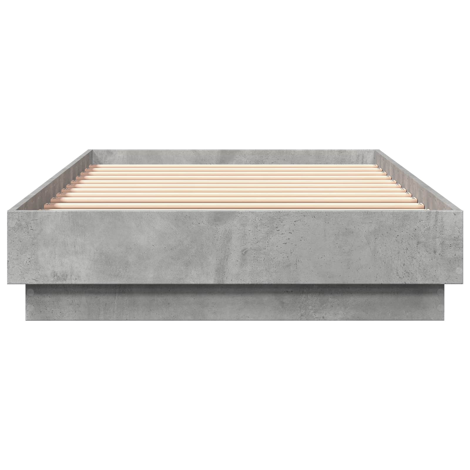 Bettgestell mit LED Betongrau 80 x 200 cm Holzwerkstoff