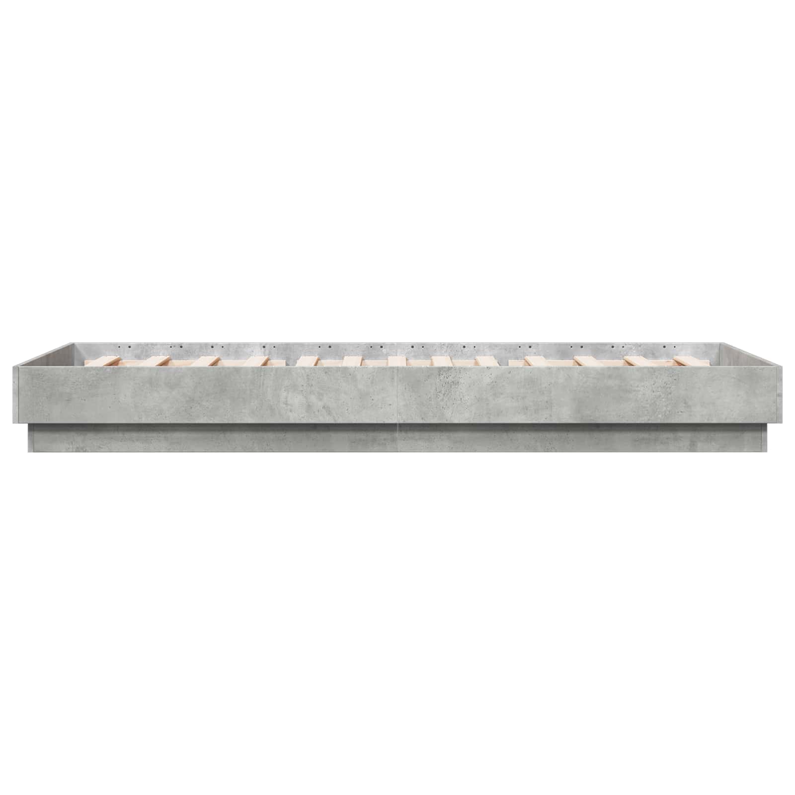 Bettgestell mit LED Betongrau 80 x 200 cm Holzwerkstoff