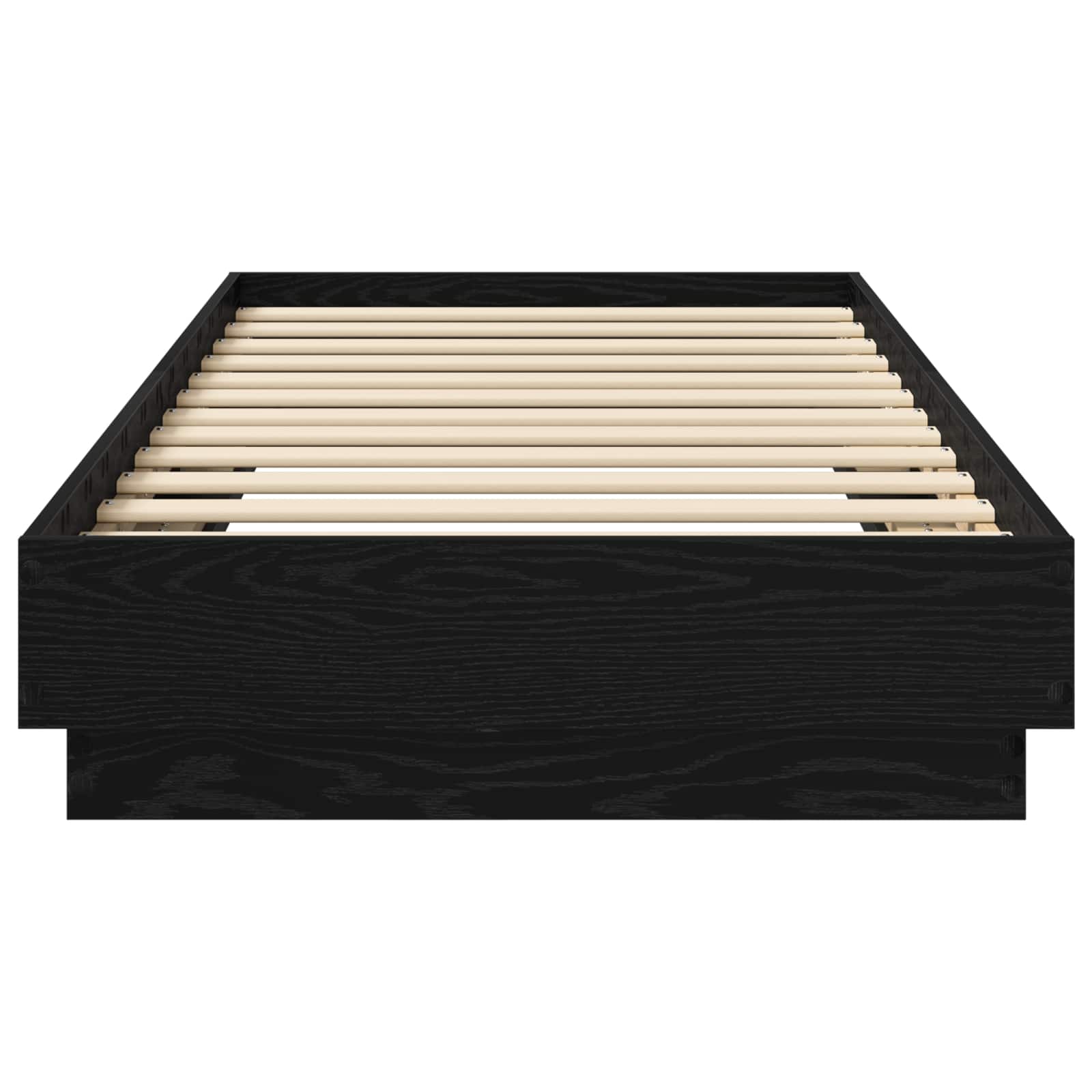 Bettgestell mit LED Schwarze Eiche 80 x 200 cm Holzwerkstoff