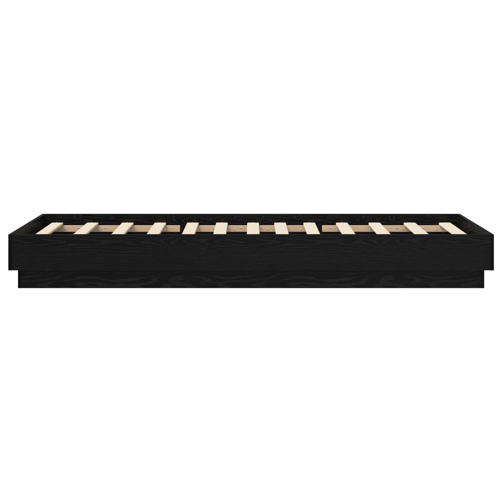 Bettgestell mit LED Schwarze Eiche 80 x 200 cm Holzwerkstoff