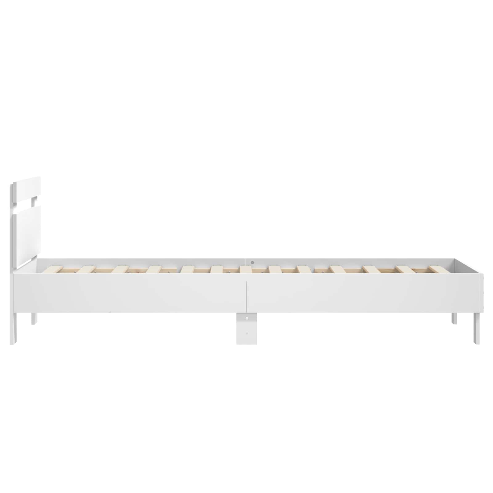 Bettgestell mit Kopfteil Weiß 80 x 200 cm Holzwerkstoff