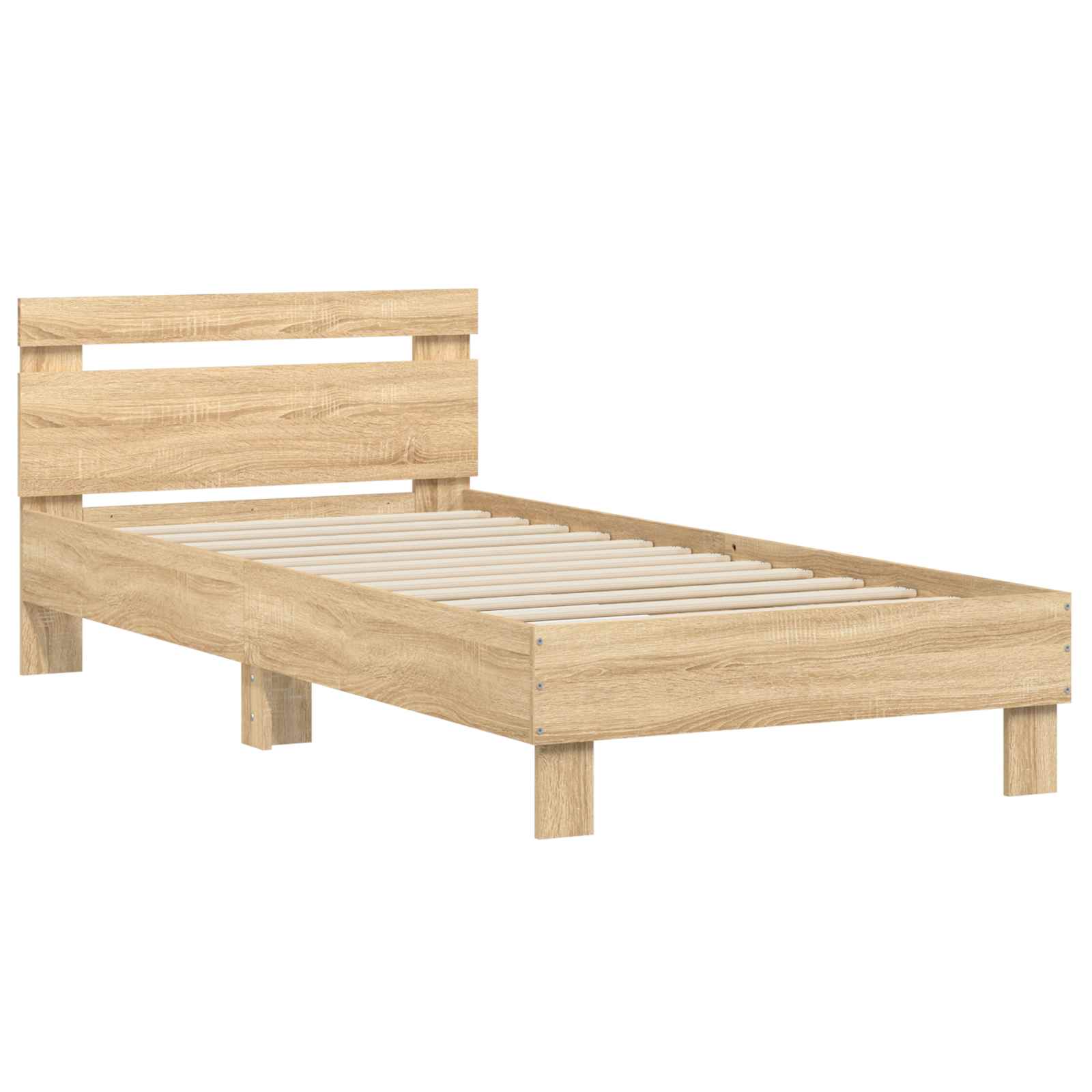 Bettgestell mit Kopfteil Sonoma-Eiche 80 x 200 cm Holzwerkstoff