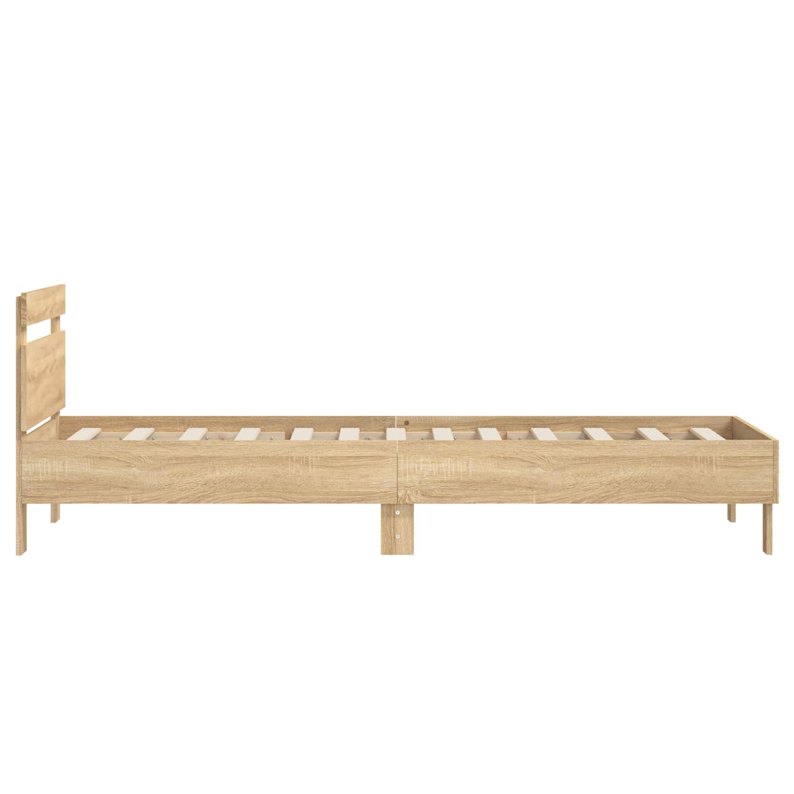 Bettgestell mit Kopfteil Sonoma-Eiche 80 x 200 cm Holzwerkstoff
