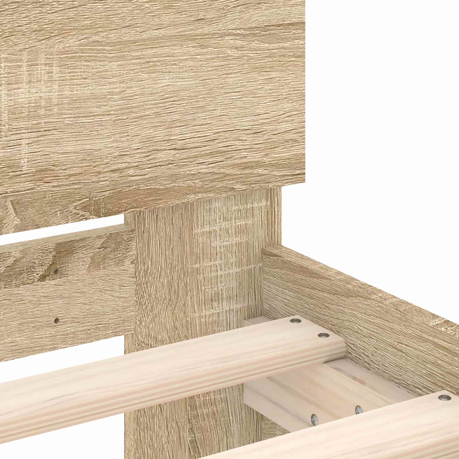 Bettgestell mit Kopfteil Sonoma-Eiche 80 x 200 cm Holzwerkstoff