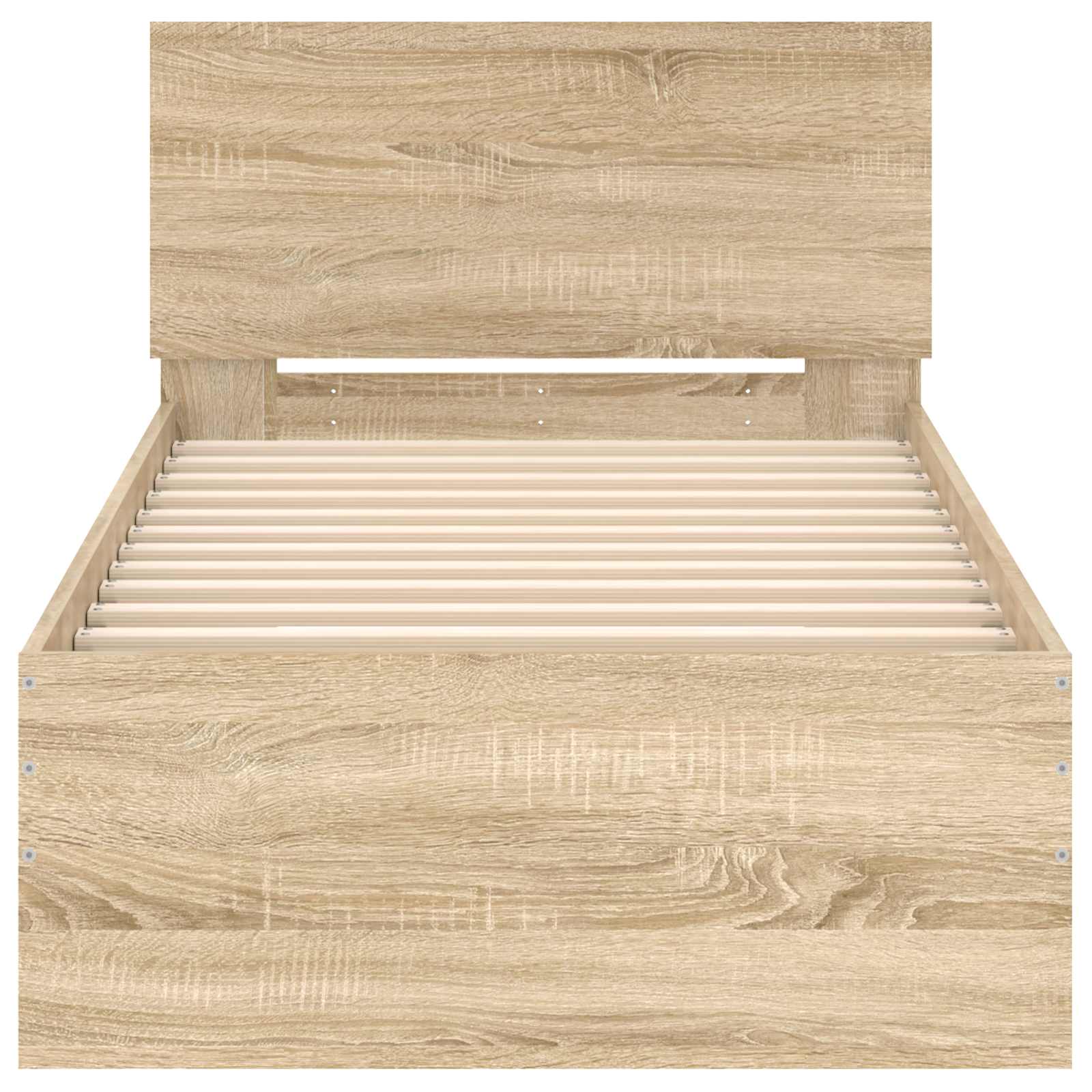 Bettgestell mit Kopfteil Sonoma-Eiche 80 x 200 cm Holzwerkstoff