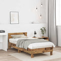 Bettgestell mit Kopfteil Altholz 80 x 200 cm Holzwerkstoff