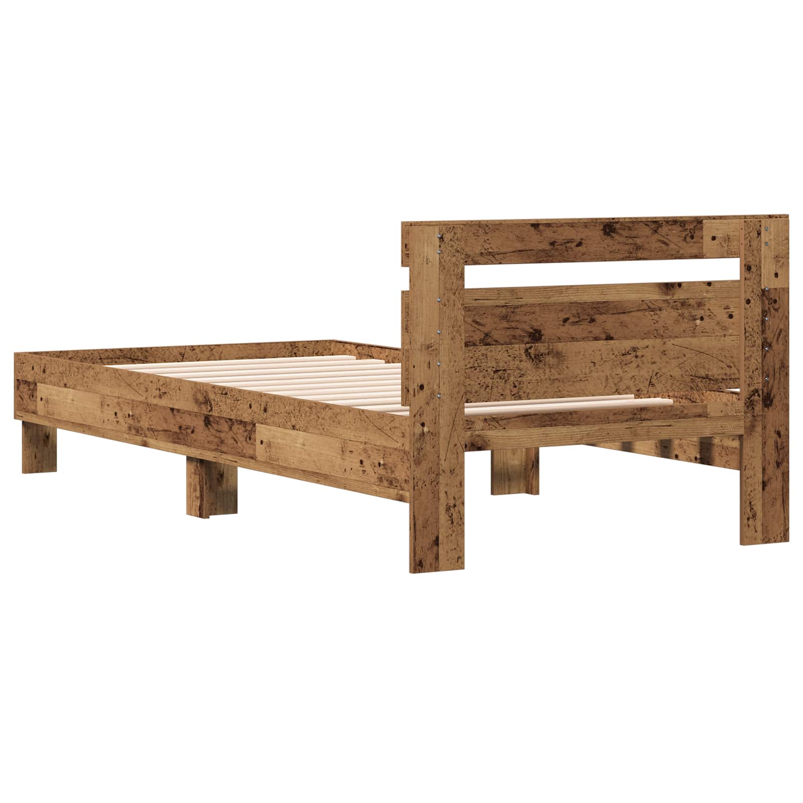 Bettgestell mit Kopfteil Altholz 80 x 200 cm Holzwerkstoff