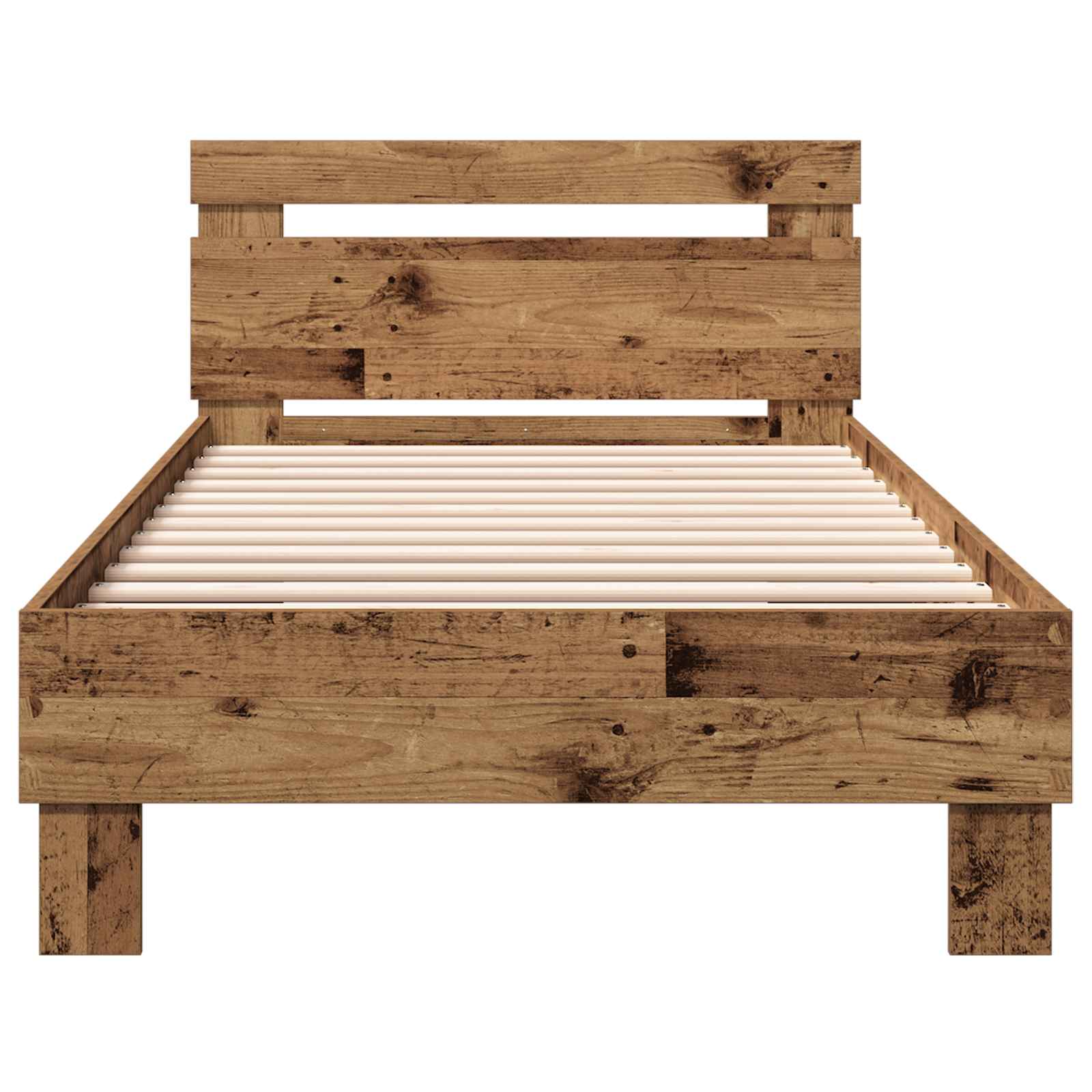 Bettgestell mit Kopfteil Altholz 80 x 200 cm Holzwerkstoff