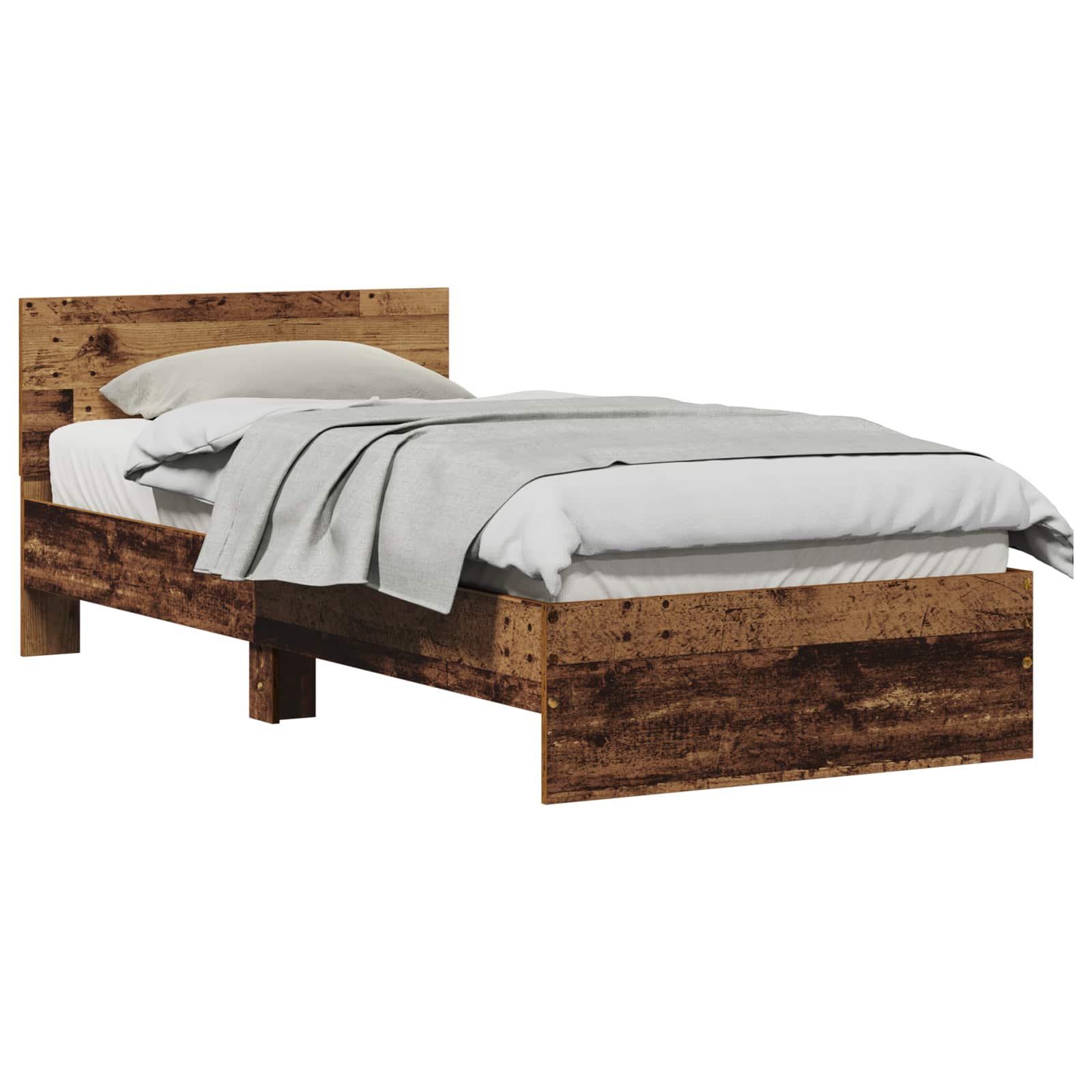 Bettgestell mit Kopfteil Altholz 80 x 200 cm Holzwerkstoff