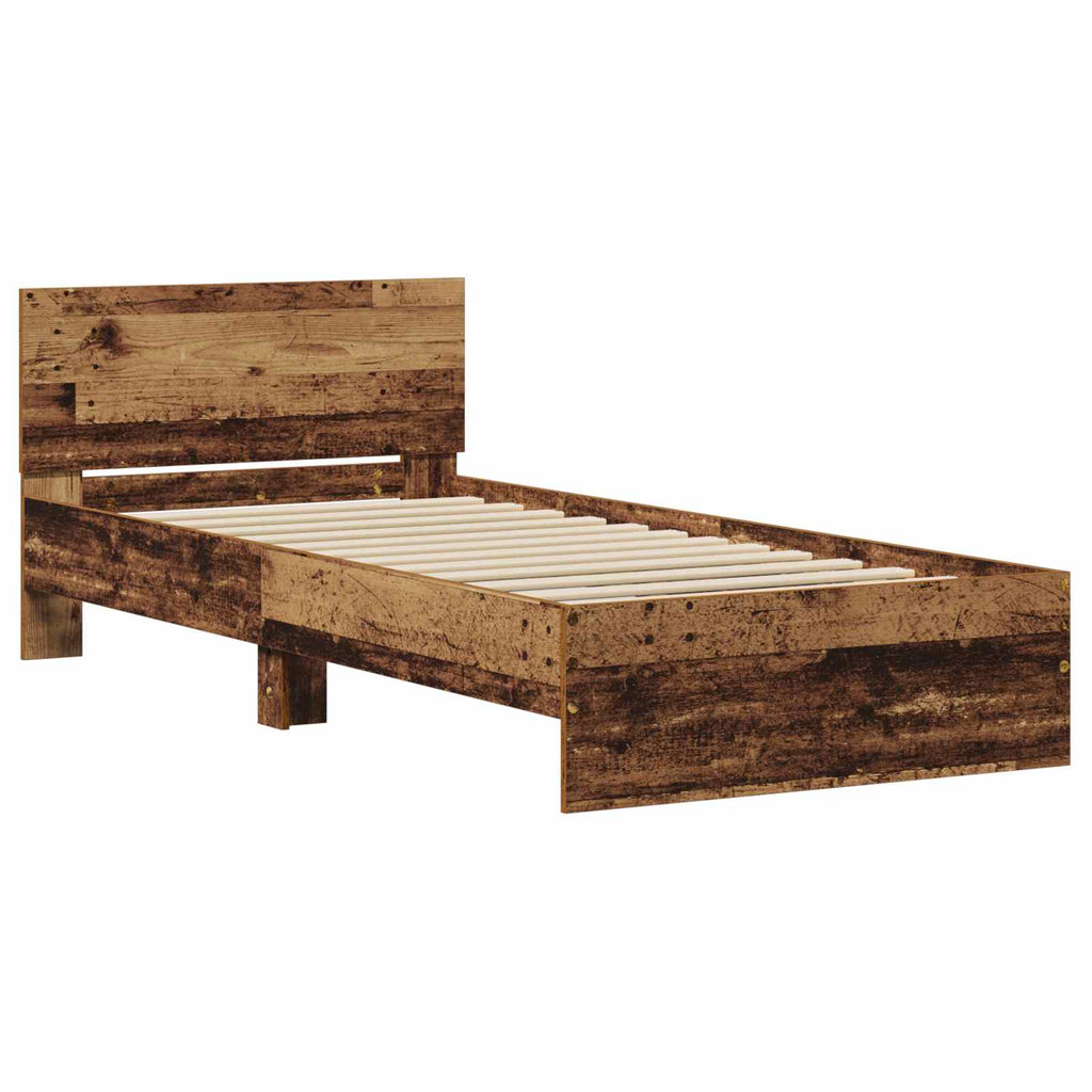 Bettgestell mit Kopfteil Altholz 80 x 200 cm Holzwerkstoff