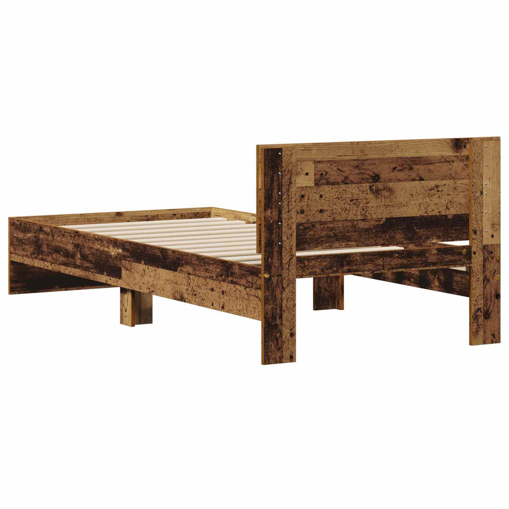 Bettgestell mit Kopfteil Altholz 80 x 200 cm Holzwerkstoff