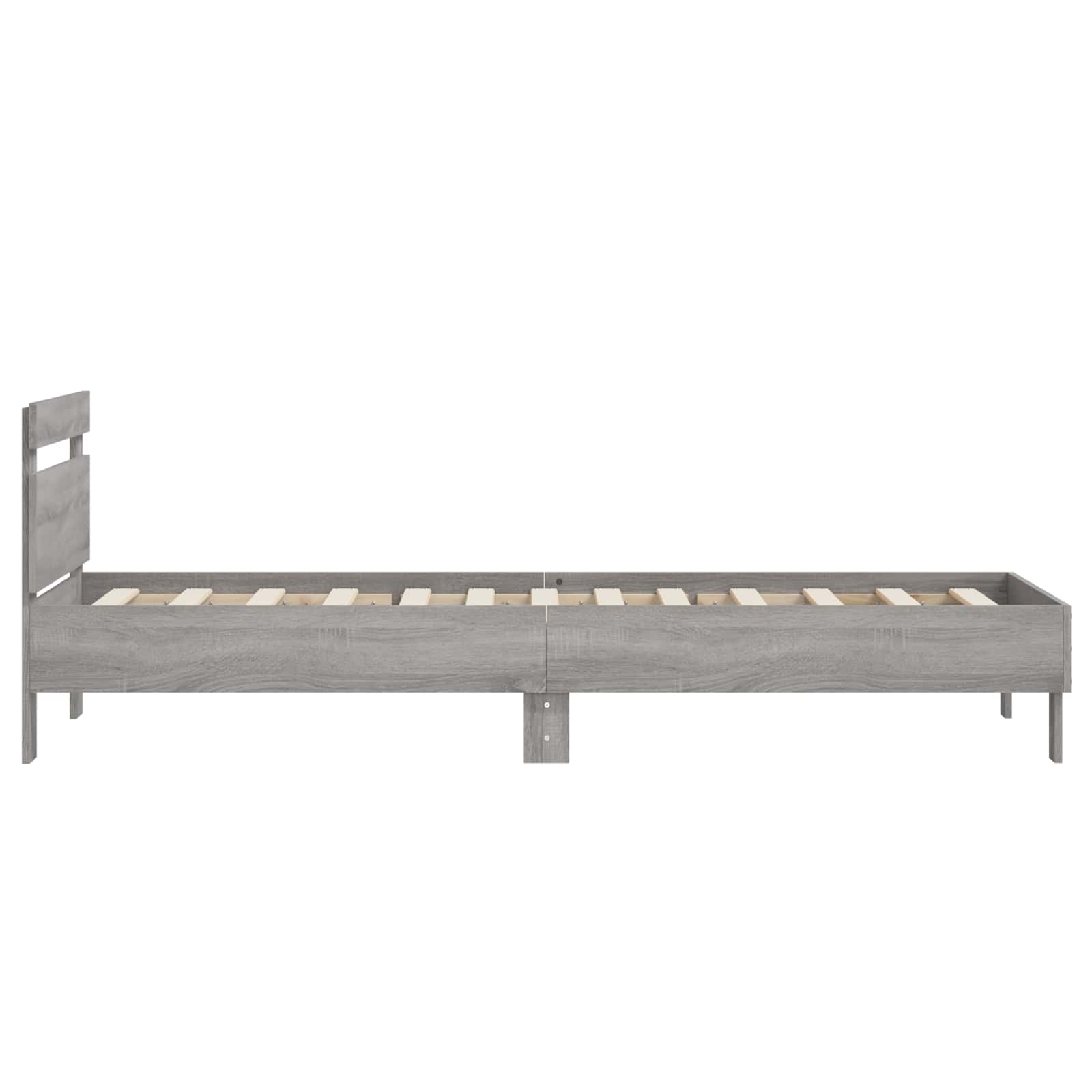 Bettgestell mit Kopfteil Grau Sonoma 80 x 200 cm Holzwerkstoff