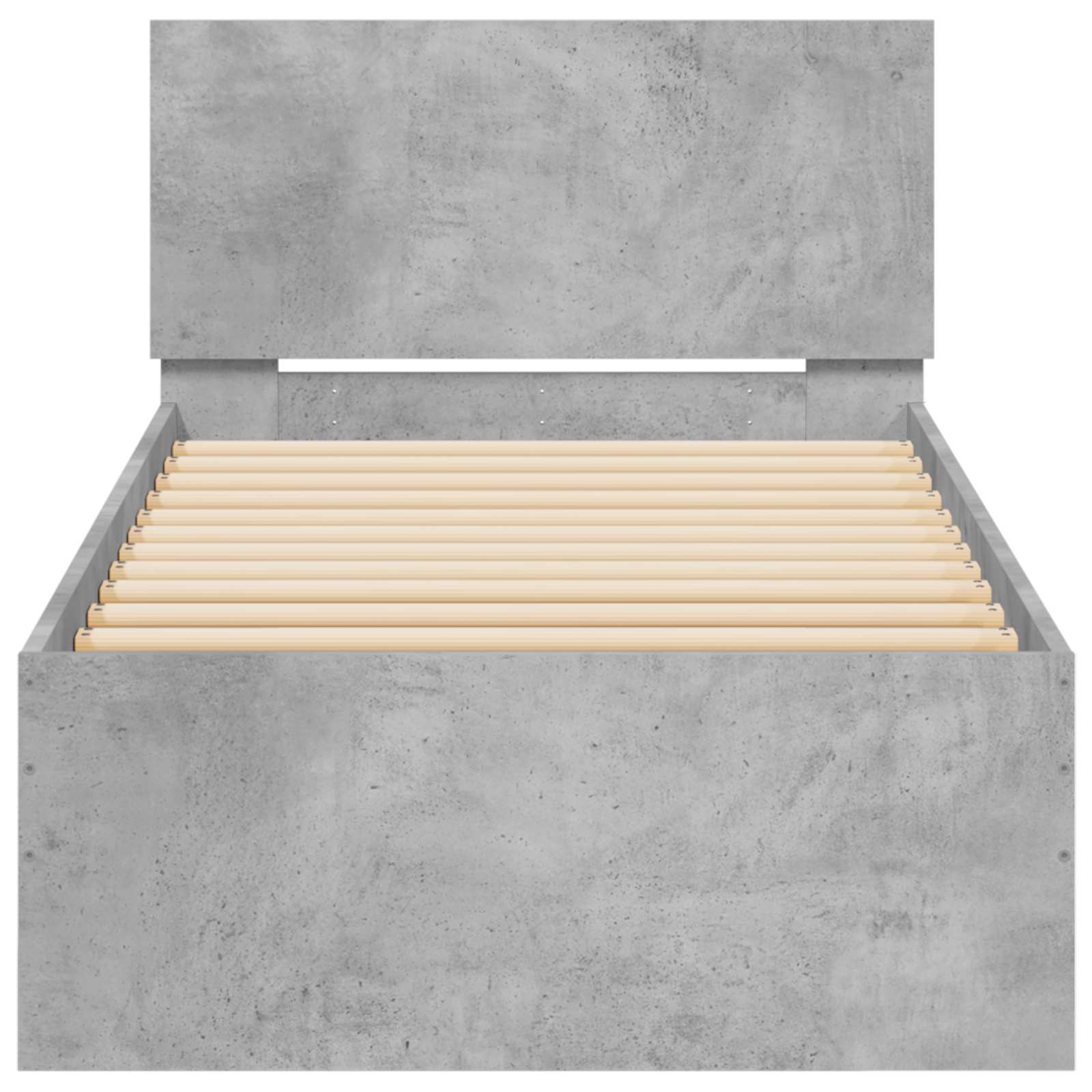 Bettgestell mit Kopfteil Betongrau 80 x 200 cm Holzwerkstoff