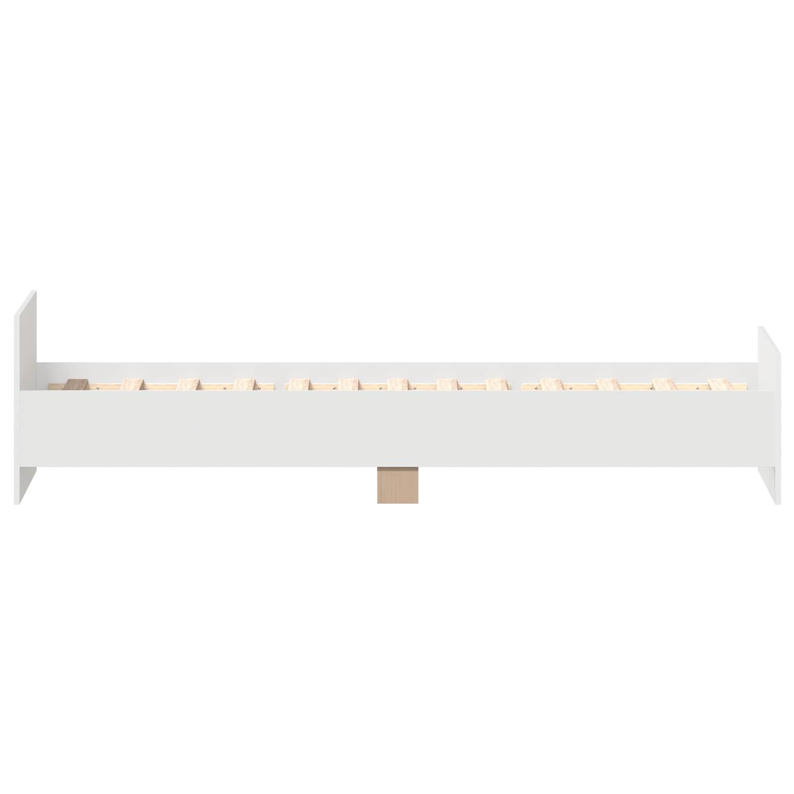 Bettgestell mit Kopfteil Weiß 80 x 200 cm Holzwerkstoff