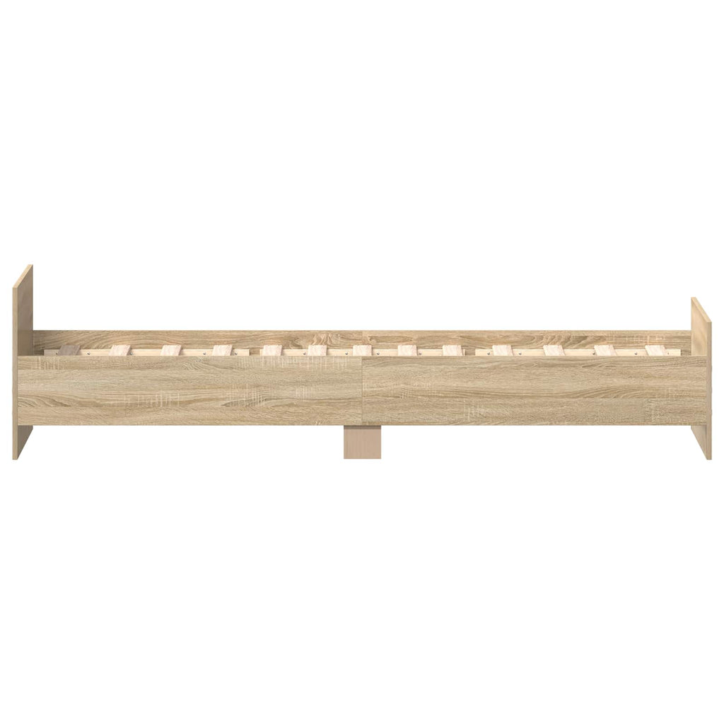 Bettgestell mit Kopfteil Sonoma-Eiche 80 x 200 cm Holzwerkstoff