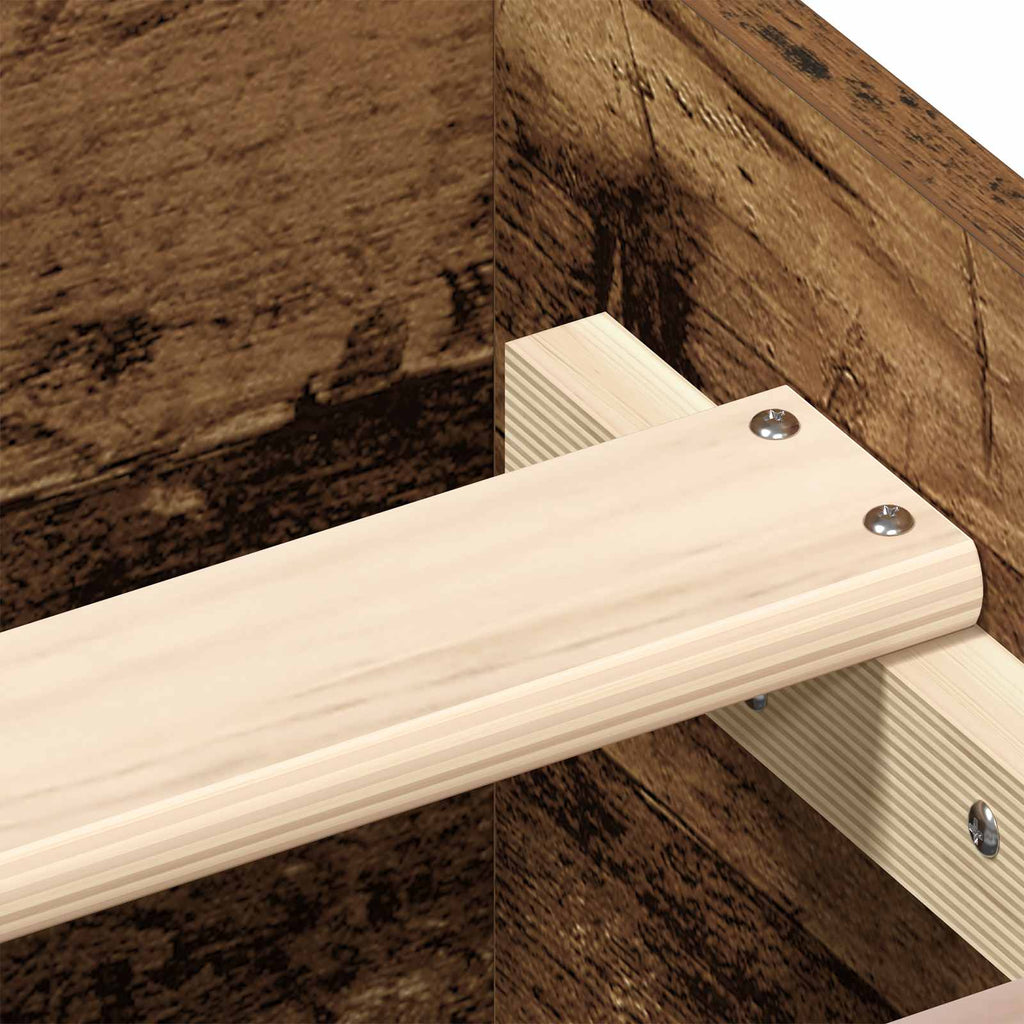 Bettgestell mit Kopfteil Altholz 80 x 200 cm Holzwerkstoff
