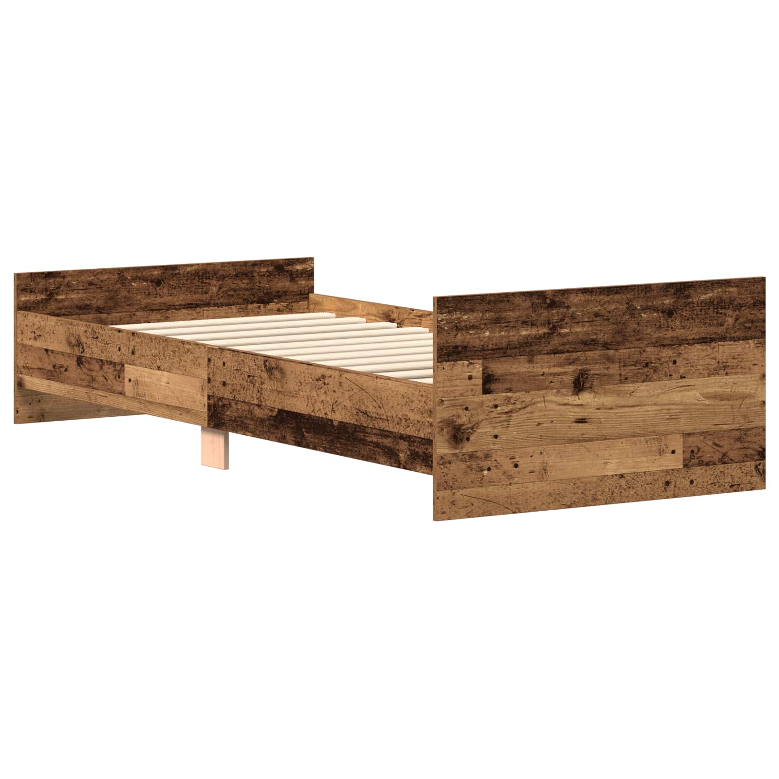 Bettgestell mit Kopfteil Altholz 80 x 200 cm Holzwerkstoff