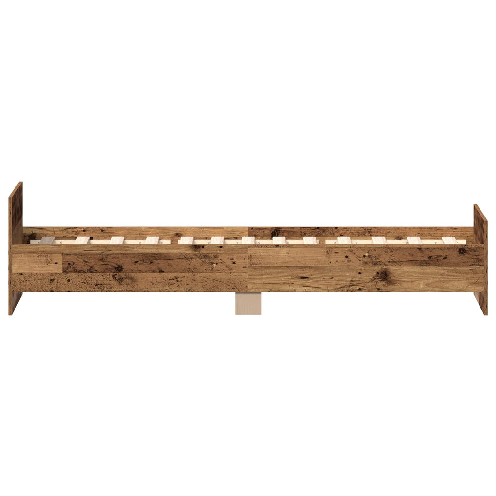 Bettgestell mit Kopfteil Altholz 80 x 200 cm Holzwerkstoff