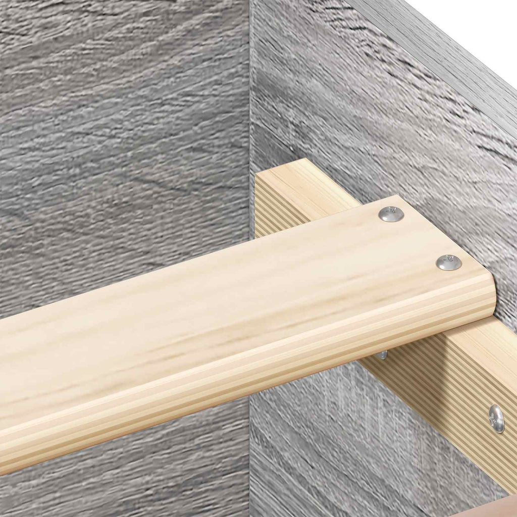 Bettgestell mit Kopfteil Grau Sonoma 80 x 200 cm Holzwerkstoff
