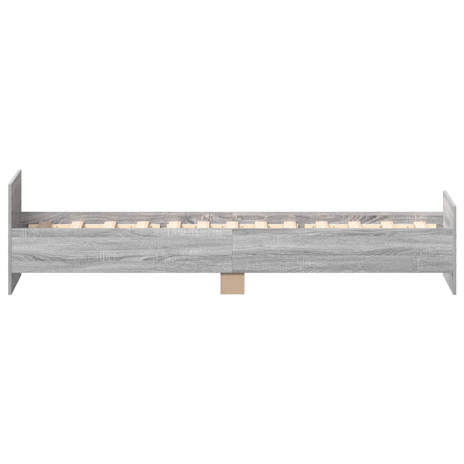Bettgestell mit Kopfteil Grau Sonoma 80 x 200 cm Holzwerkstoff