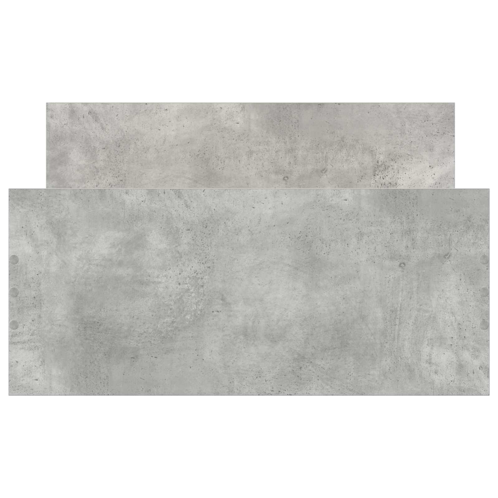 Bettgestell mit Kopfteil Betongrau 80 x 200 cm Holzwerkstoff