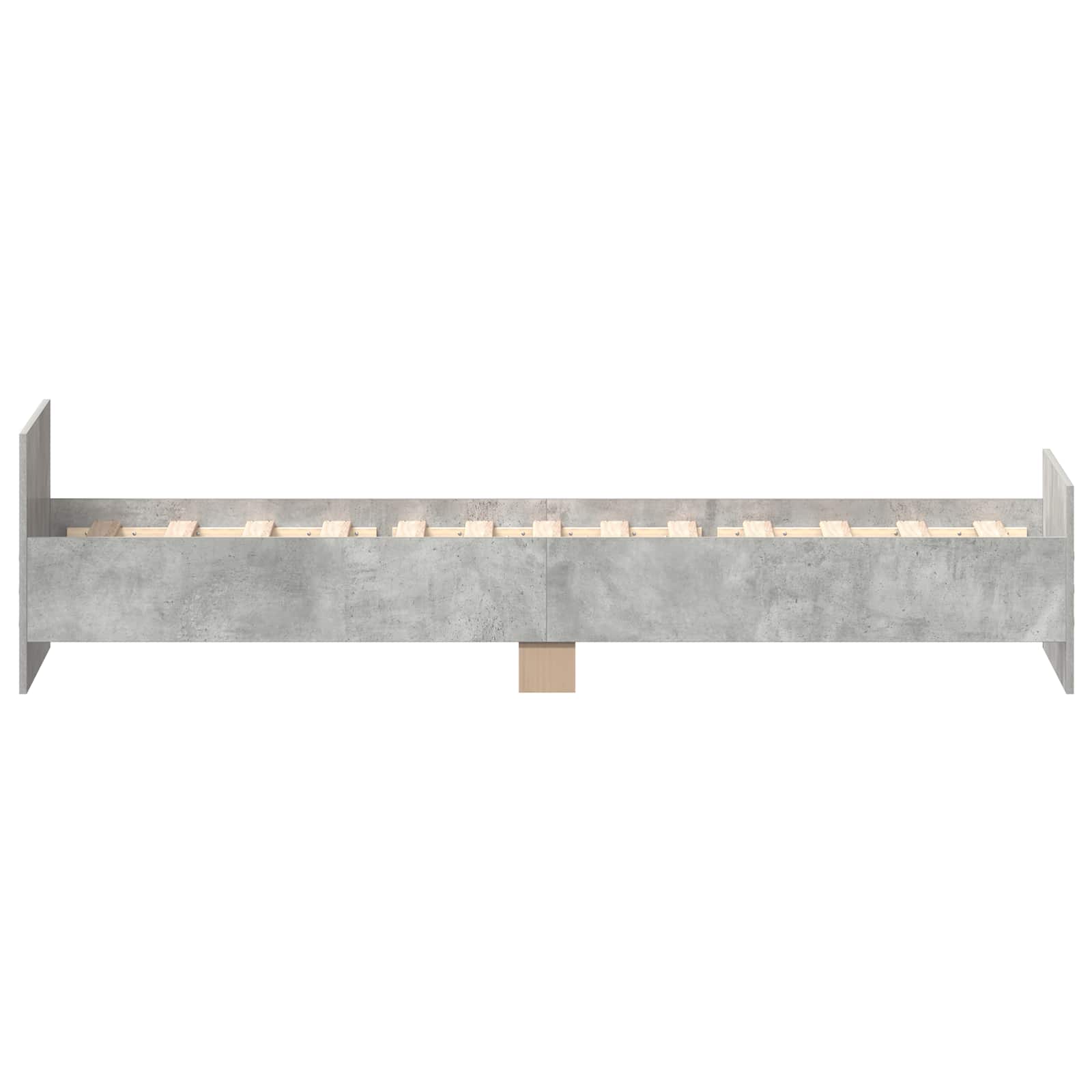 Bettgestell mit Kopfteil Betongrau 80 x 200 cm Holzwerkstoff