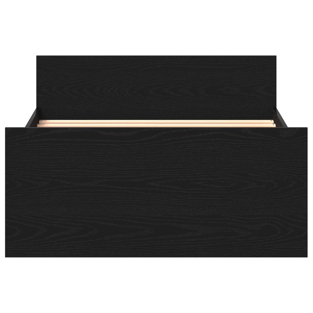 Bettgestell mit Kopfteil Schwarze Eiche 80 x 200 cm