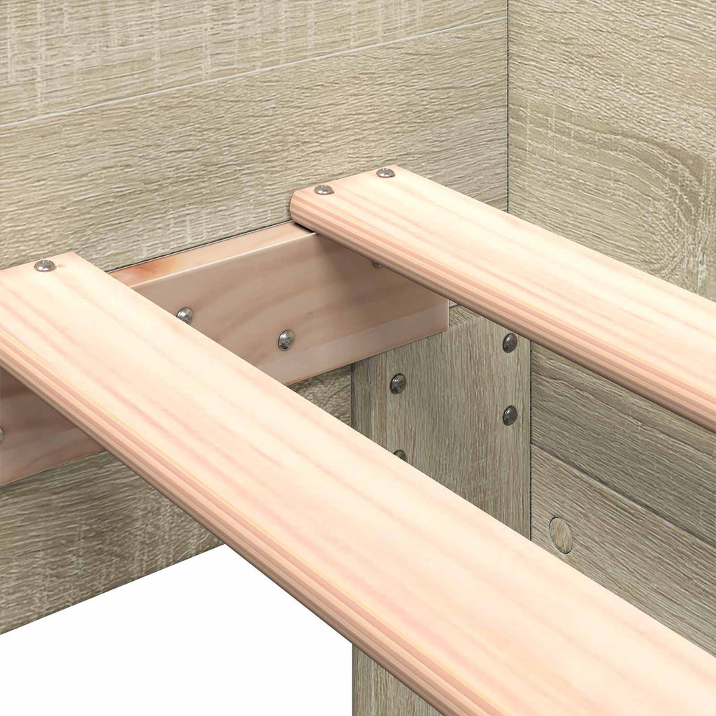 Bettgestell mit Kopfteil Sonoma-Eiche 80 x 200 cm Holzwerkstoff