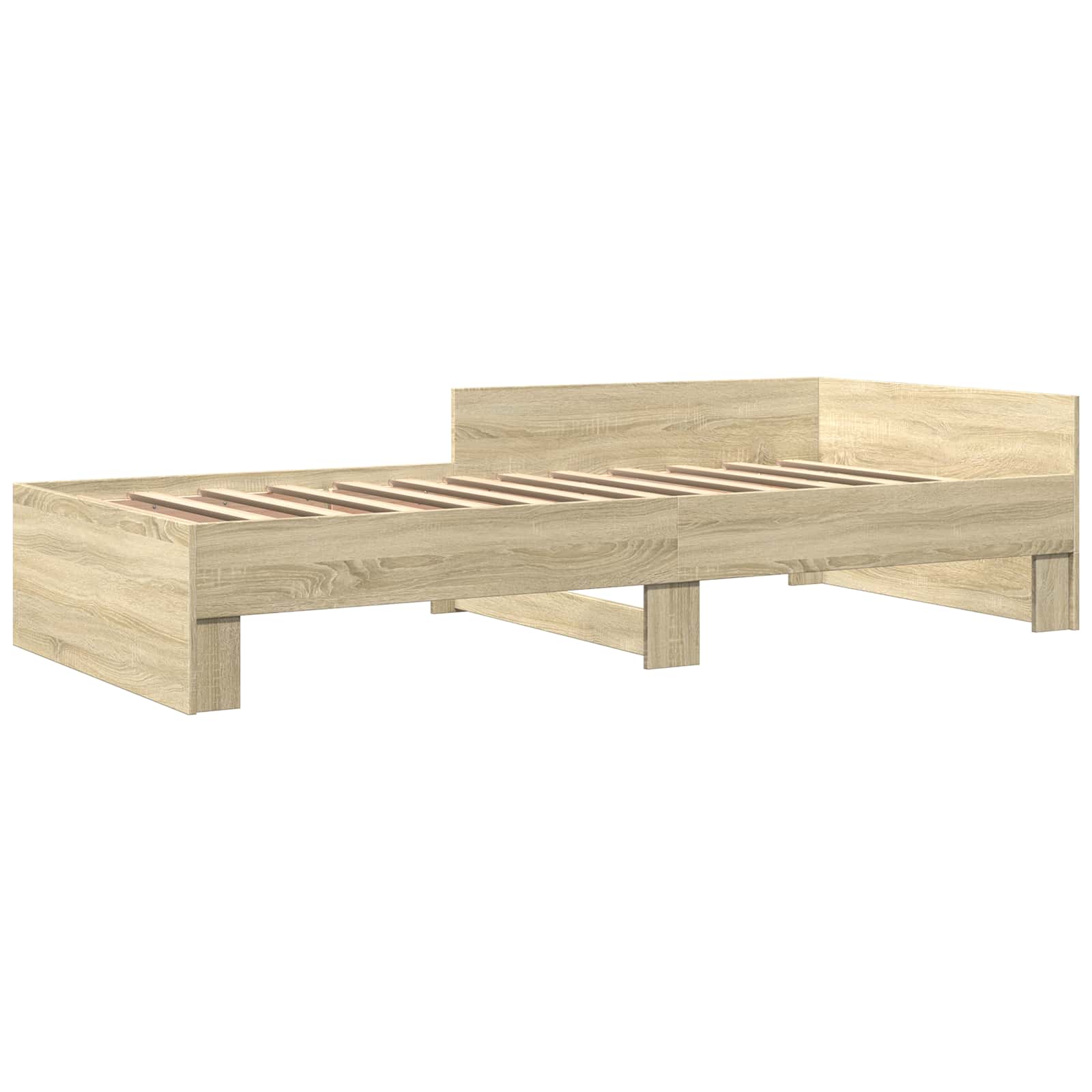 Bettgestell mit Kopfteil Sonoma-Eiche 80 x 200 cm Holzwerkstoff