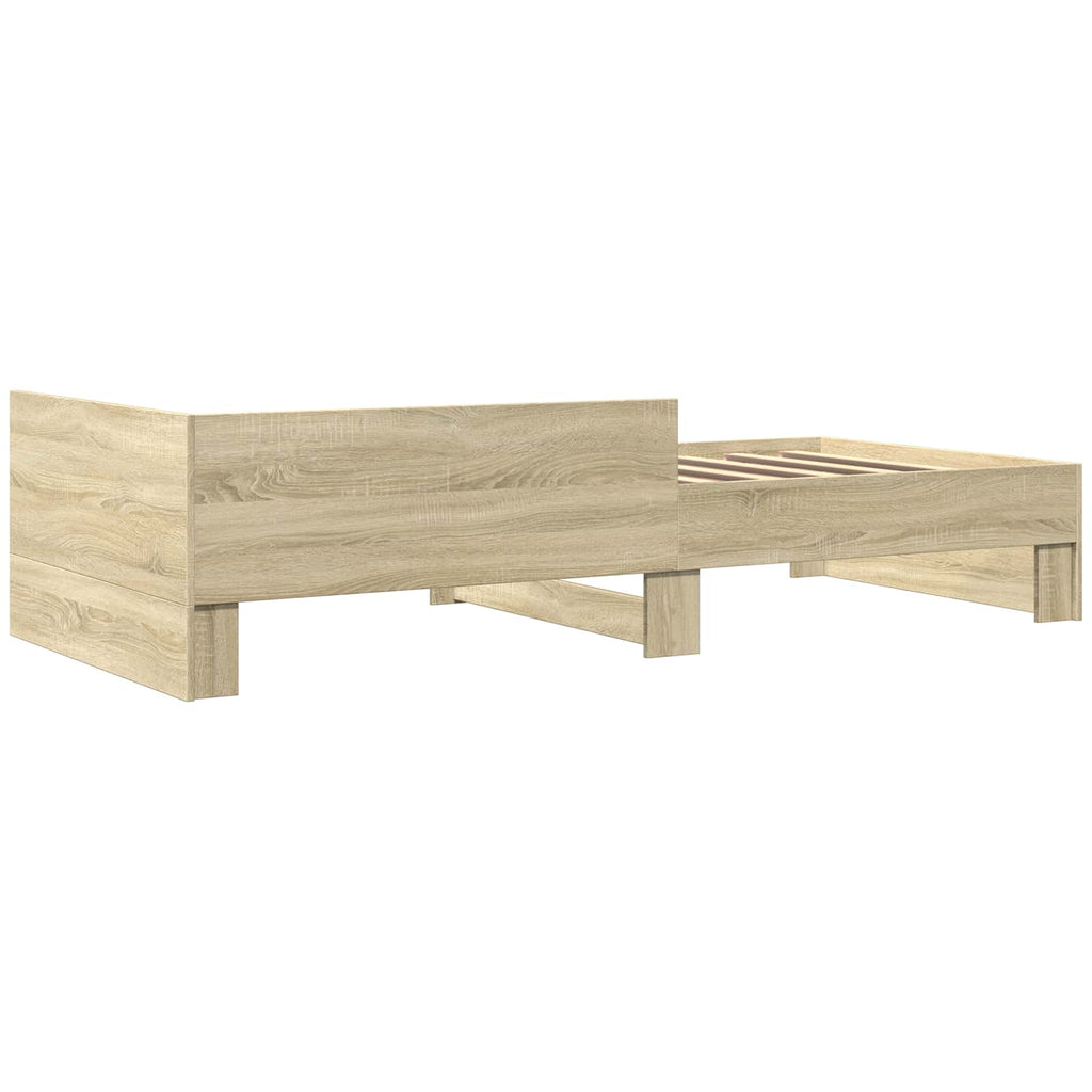 Bettgestell mit Kopfteil Sonoma-Eiche 80 x 200 cm Holzwerkstoff