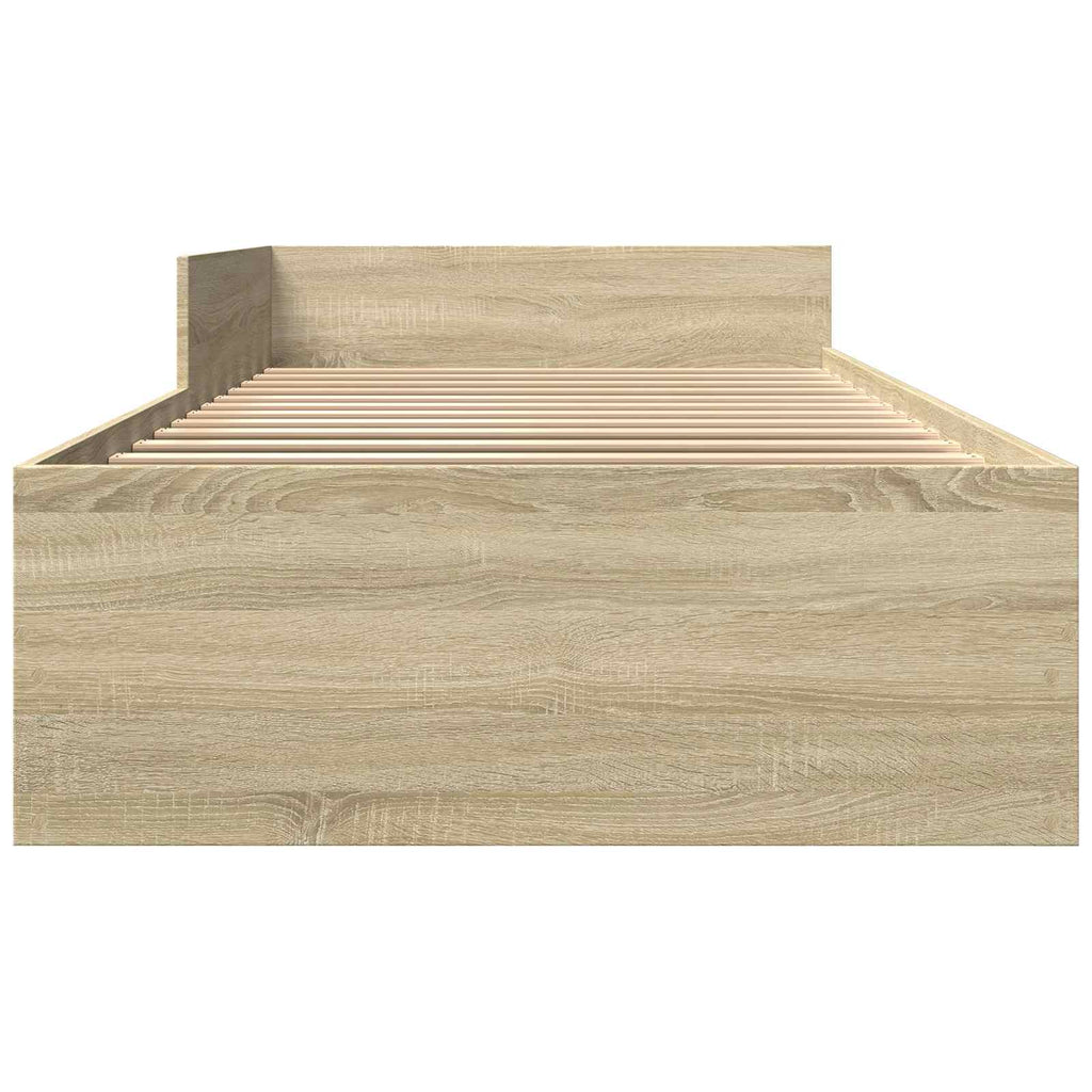 Bettgestell mit Kopfteil Sonoma-Eiche 80 x 200 cm Holzwerkstoff