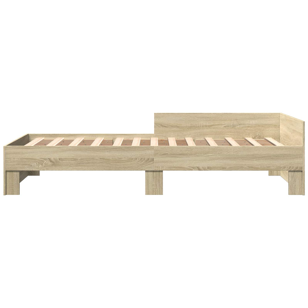 Bettgestell mit Kopfteil Sonoma-Eiche 80 x 200 cm Holzwerkstoff
