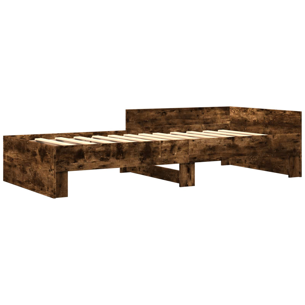 Bettgestell mit Kopfteil Geräucherte Eiche 80 x 200 cm