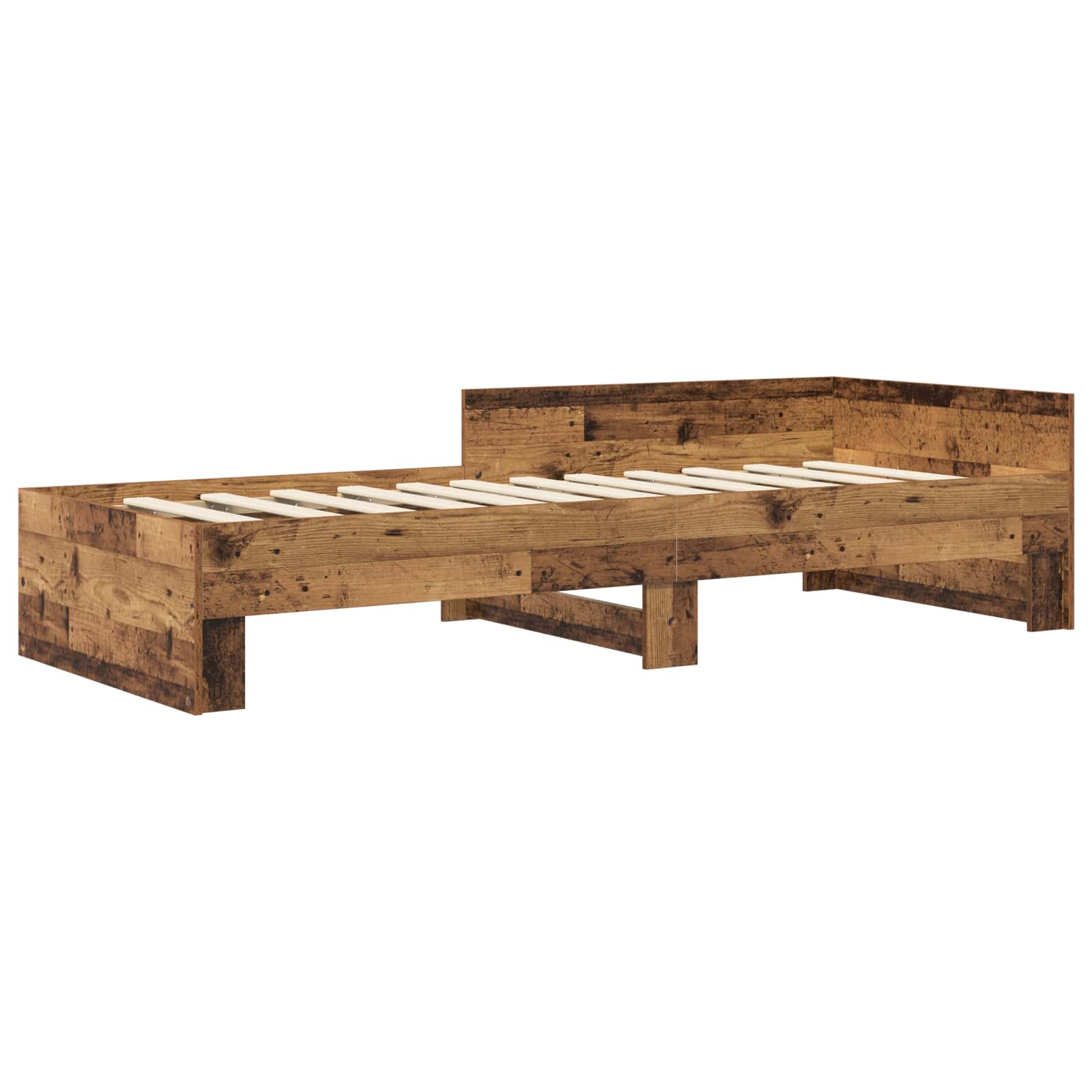 Bettgestell mit Kopfteil Altholz 80 x 200 cm Holzwerkstoff