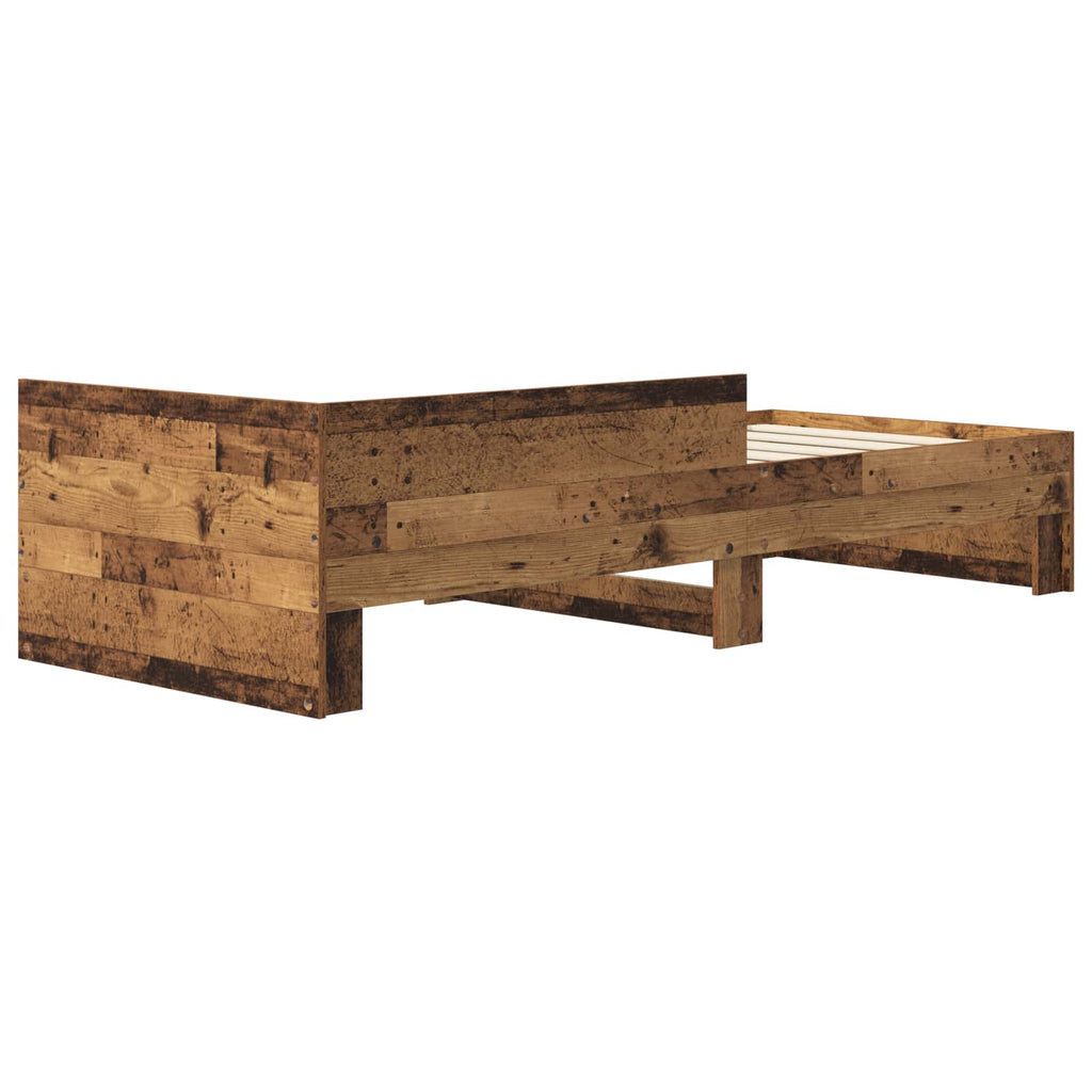 Bettgestell mit Kopfteil Altholz 80 x 200 cm Holzwerkstoff