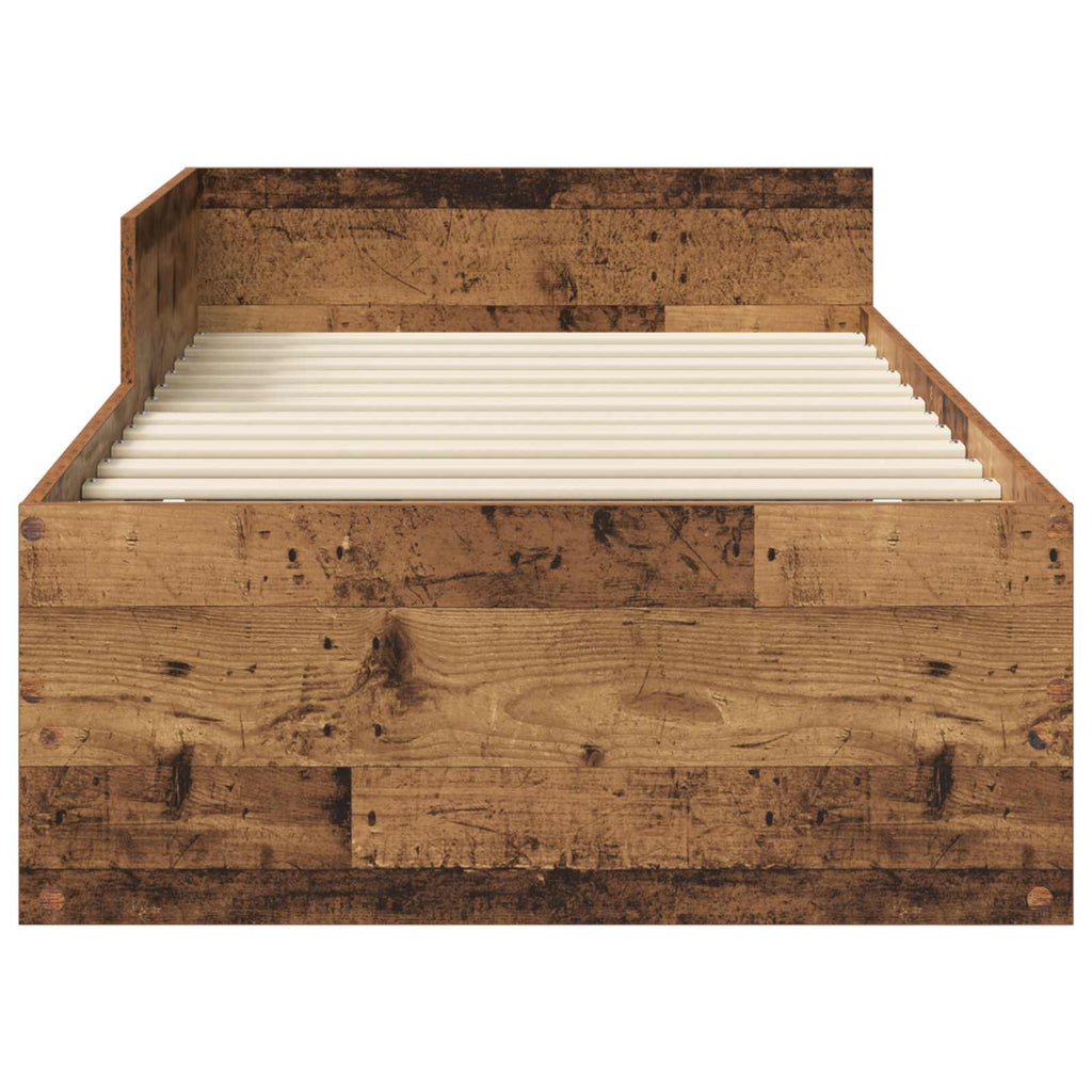Bettgestell mit Kopfteil Altholz 80 x 200 cm Holzwerkstoff
