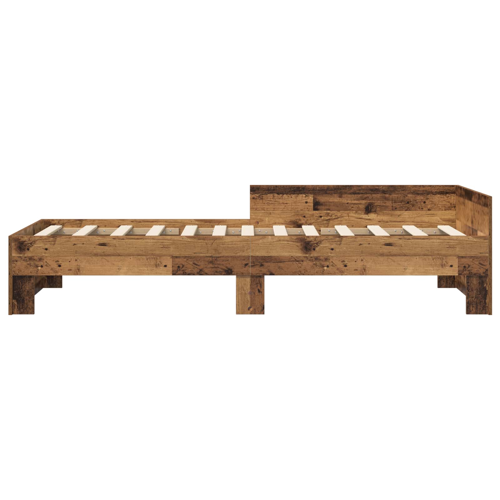 Bettgestell mit Kopfteil Altholz 80 x 200 cm Holzwerkstoff