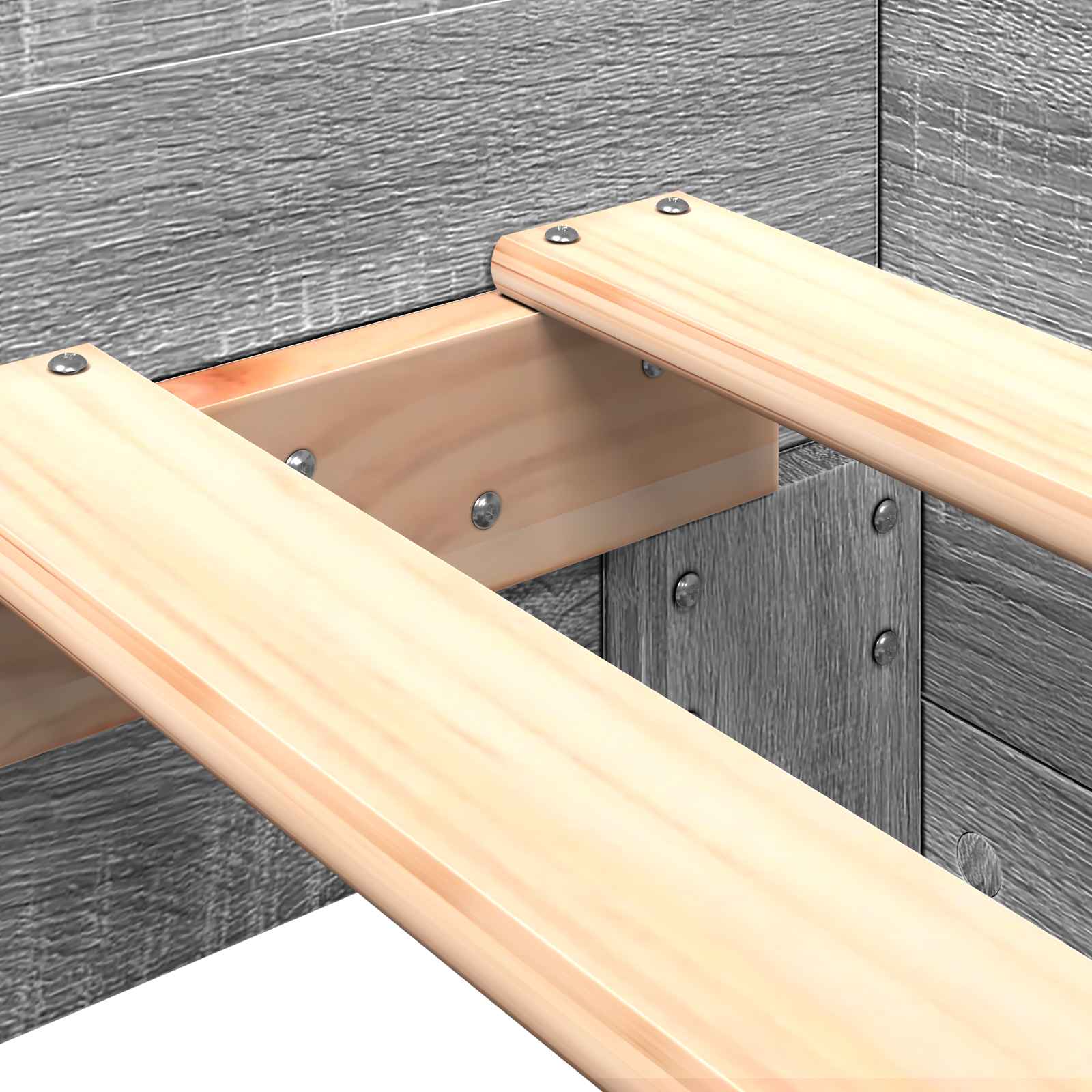 Bettgestell mit Kopfteil Grau Sonoma 80 x 200 cm Holzwerkstoff