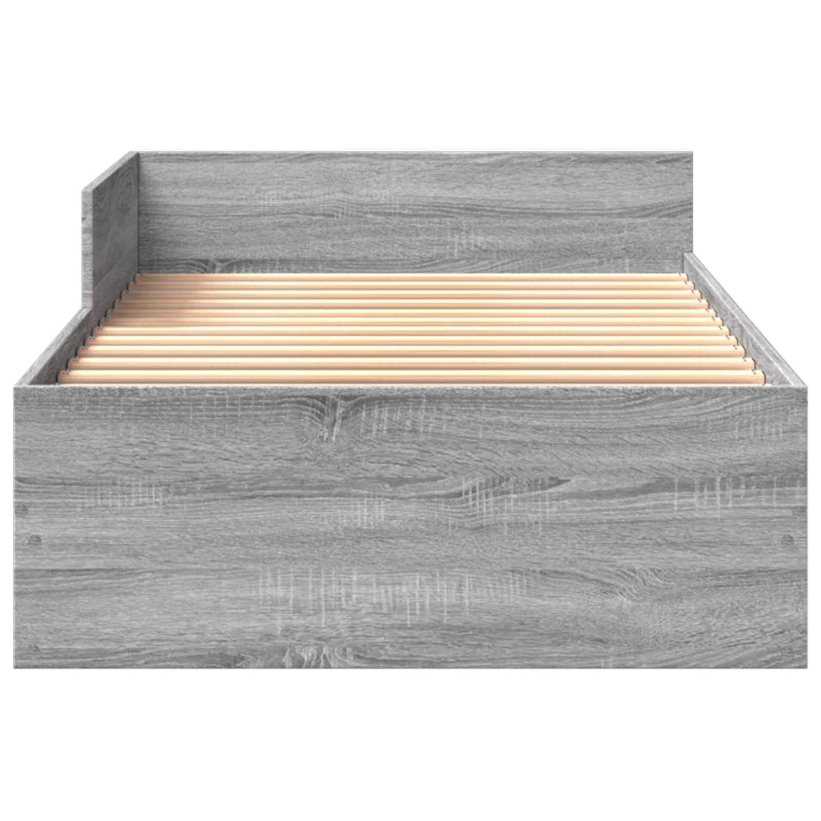Bettgestell mit Kopfteil Grau Sonoma 80 x 200 cm Holzwerkstoff