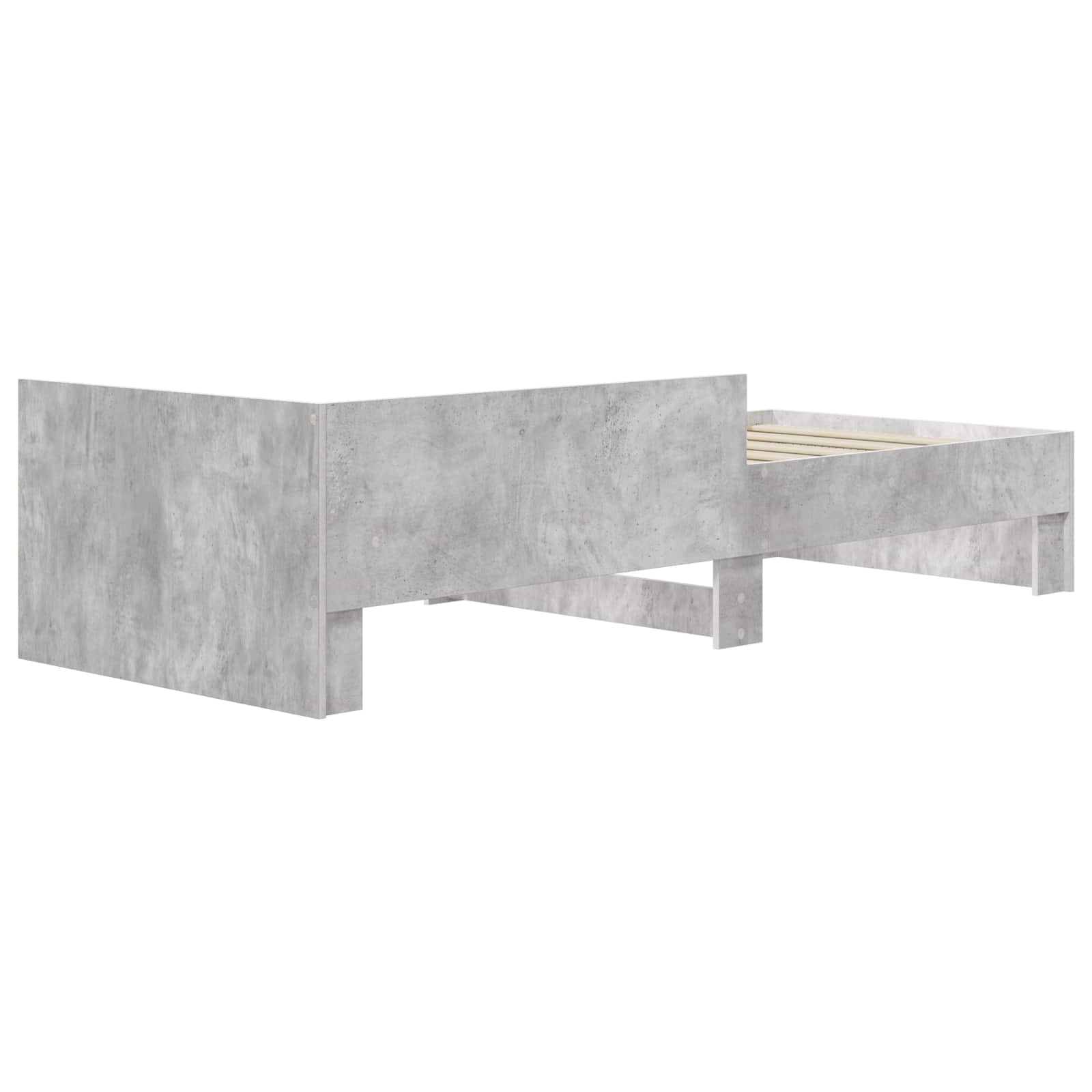 Bettgestell mit Kopfteil Betongrau 80 x 200 cm Holzwerkstoff