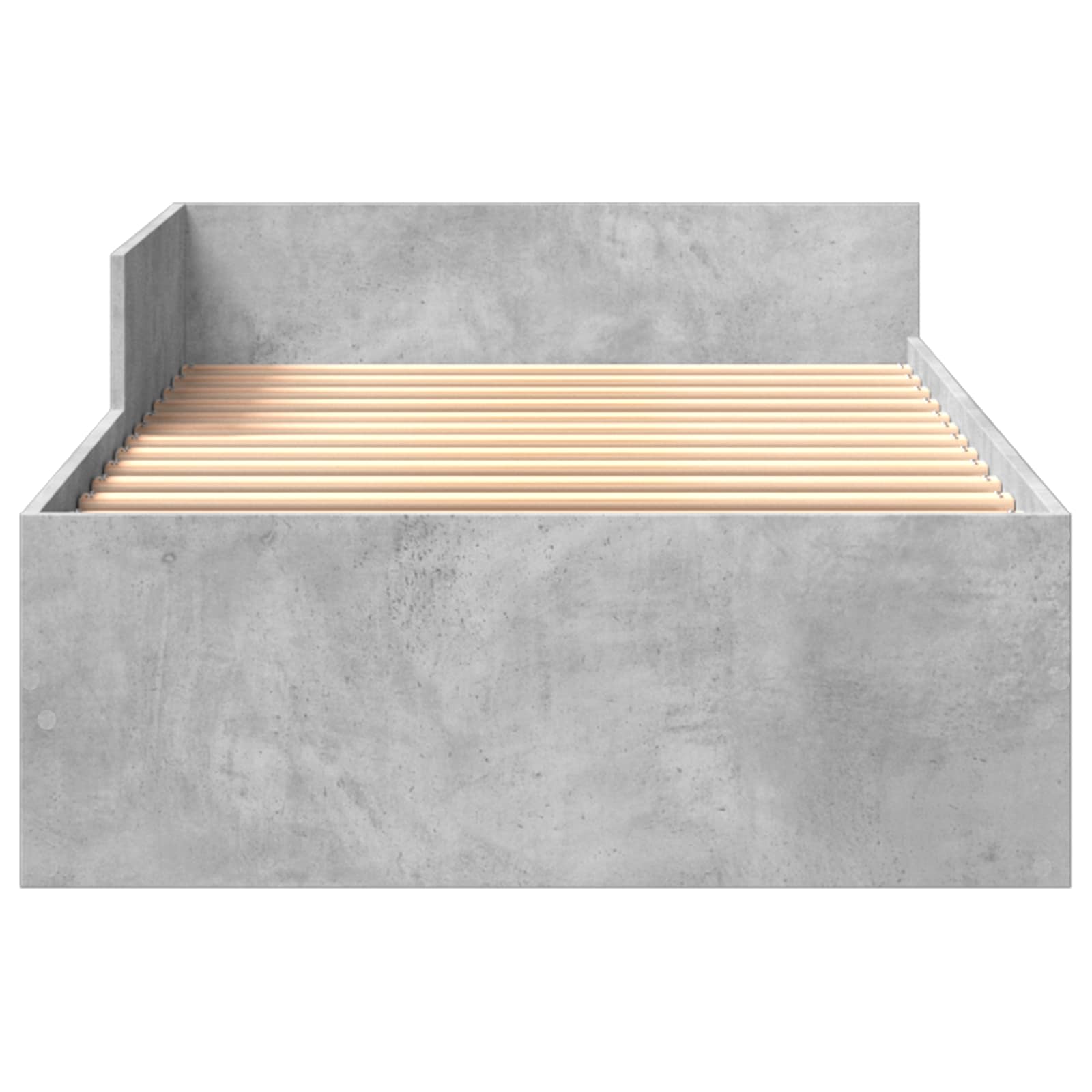 Bettgestell mit Kopfteil Betongrau 80 x 200 cm Holzwerkstoff