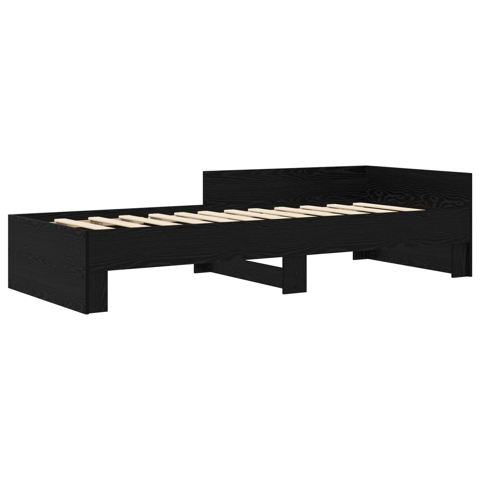 Bettgestell mit Kopfteil Schwarze Eiche 80 x 200 cm