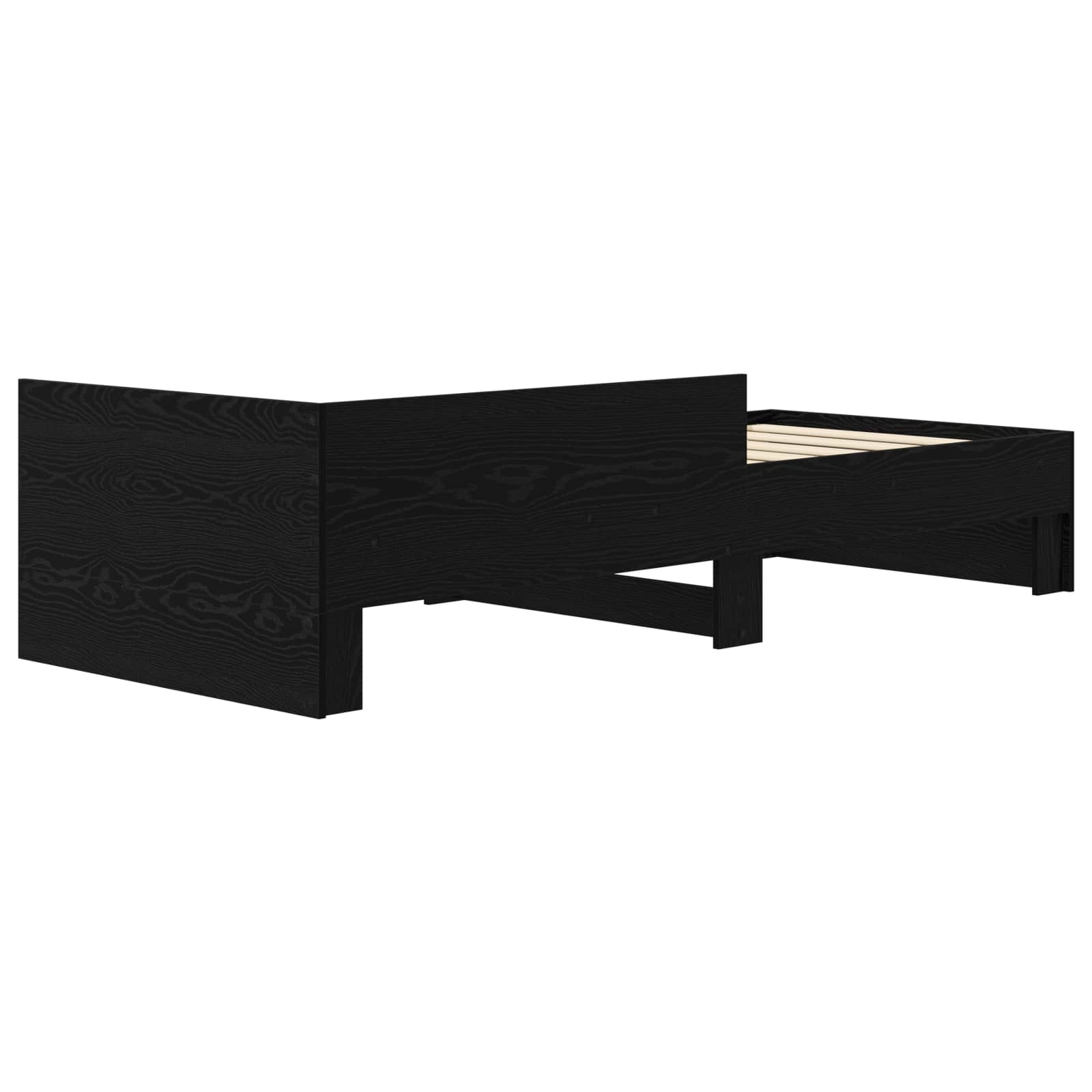 Bettgestell mit Kopfteil Schwarze Eiche 80 x 200 cm