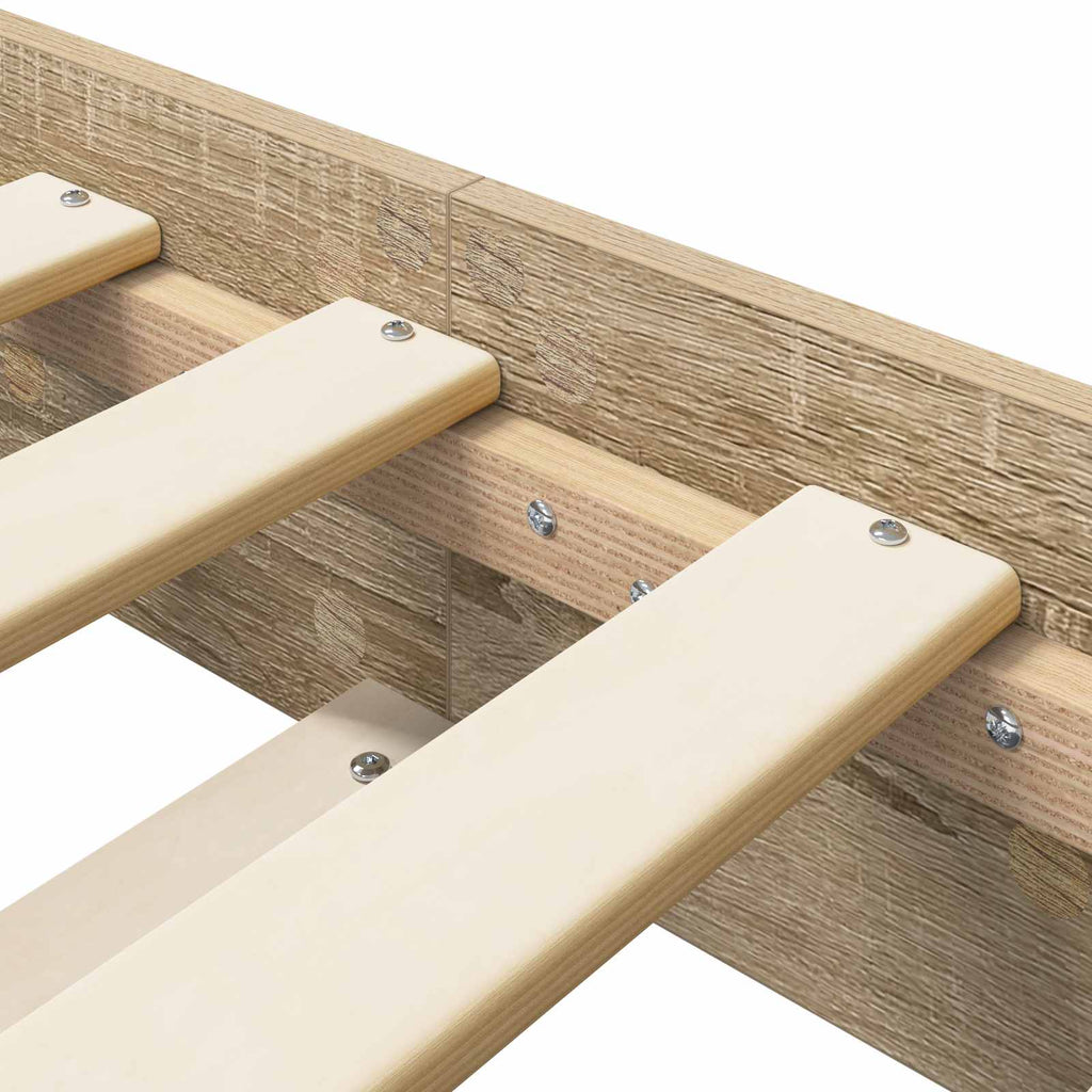 Bettrahmen Sonoma-Eiche 80 x 200 cm Holzwerkstoff