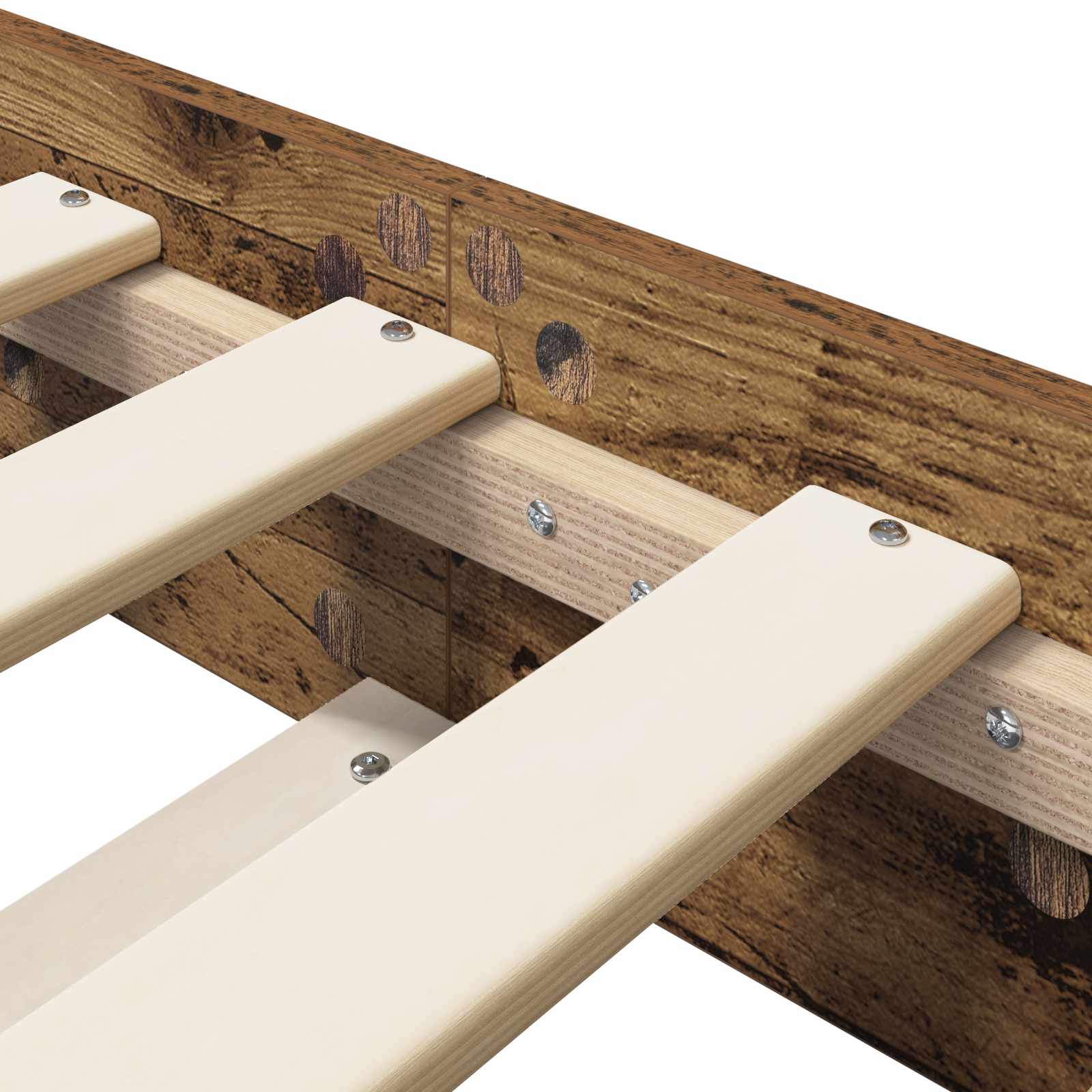 Bettrahmen Altholz 80 x 200 cm Holzwerkstoff