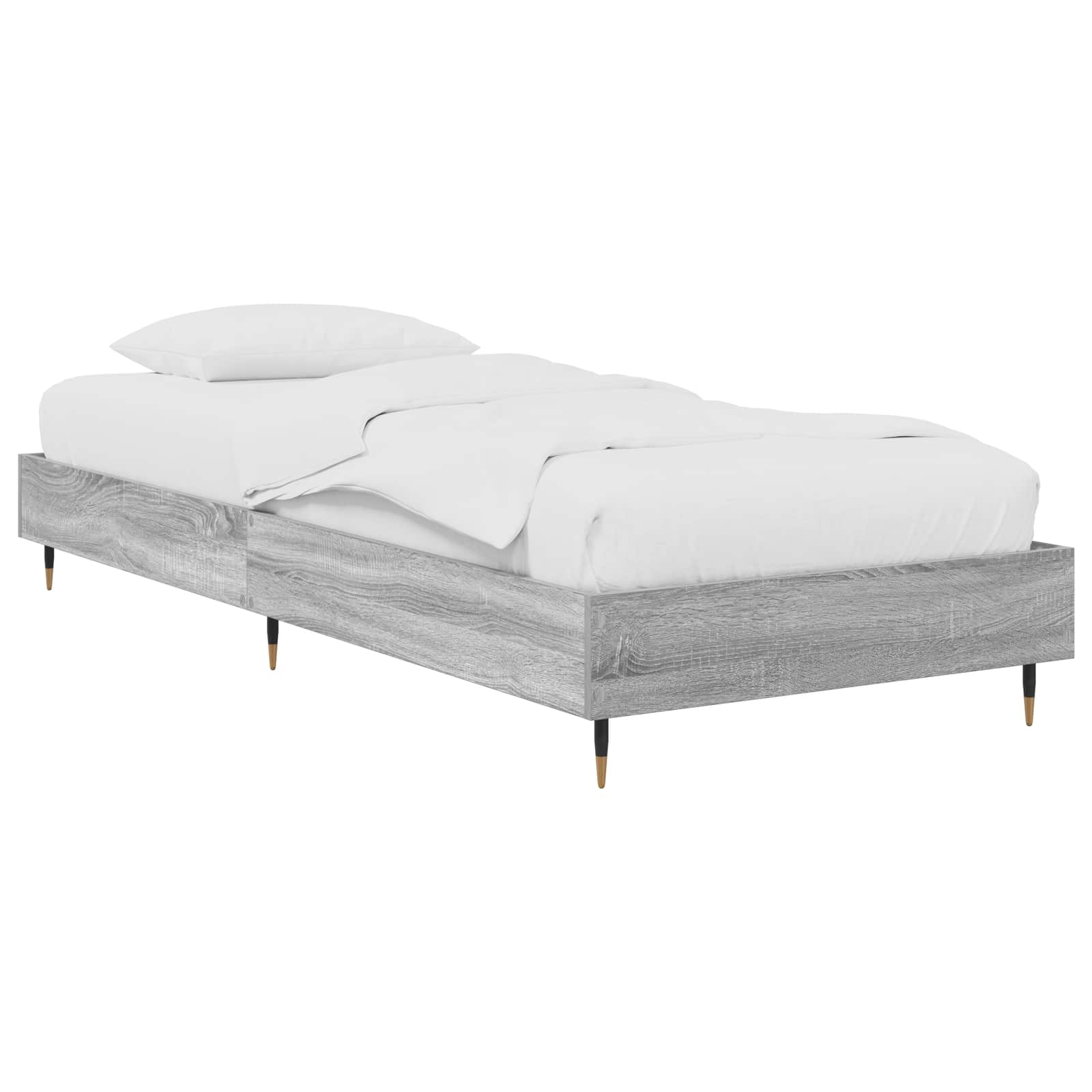 Bettrahmen Grau Sonoma 80 x 200 cm Holzwerkstoff