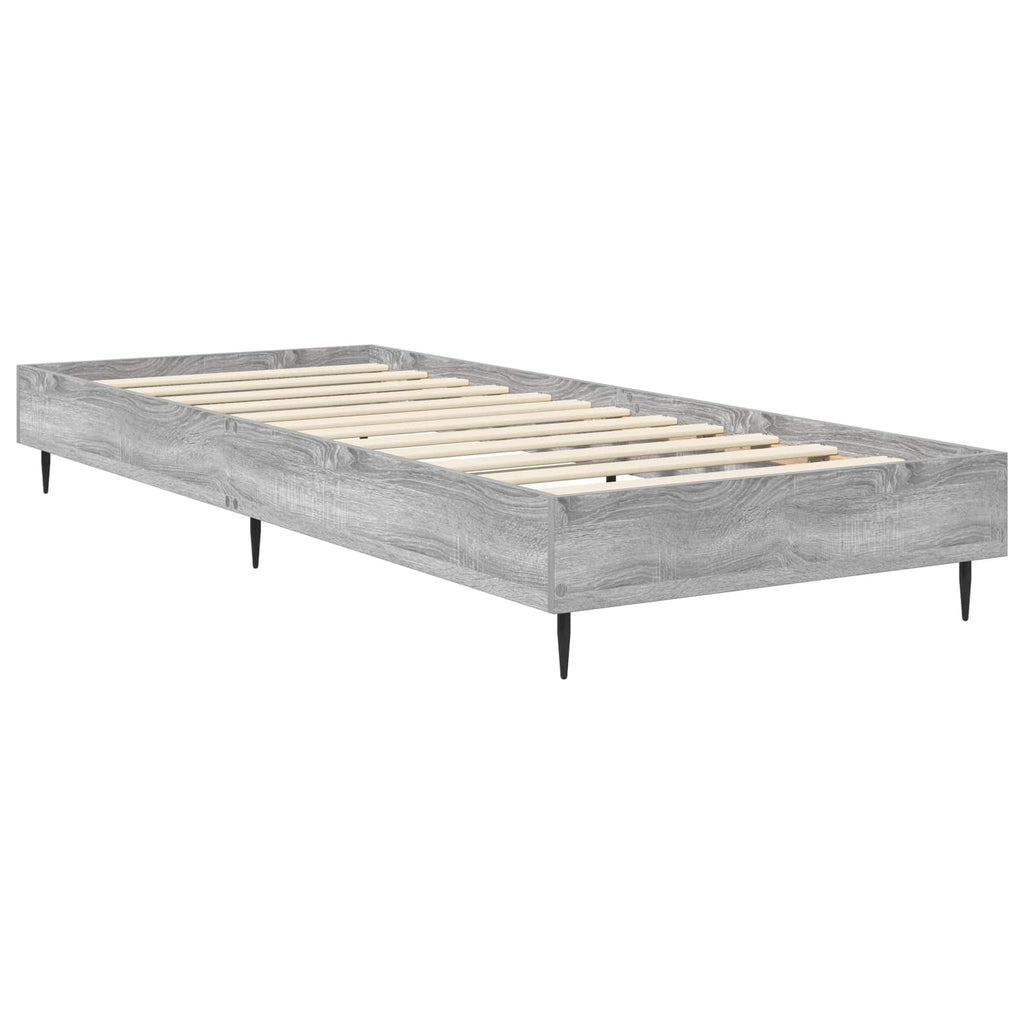 Bettrahmen Grau Sonoma 80 x 200 cm Holzwerkstoff