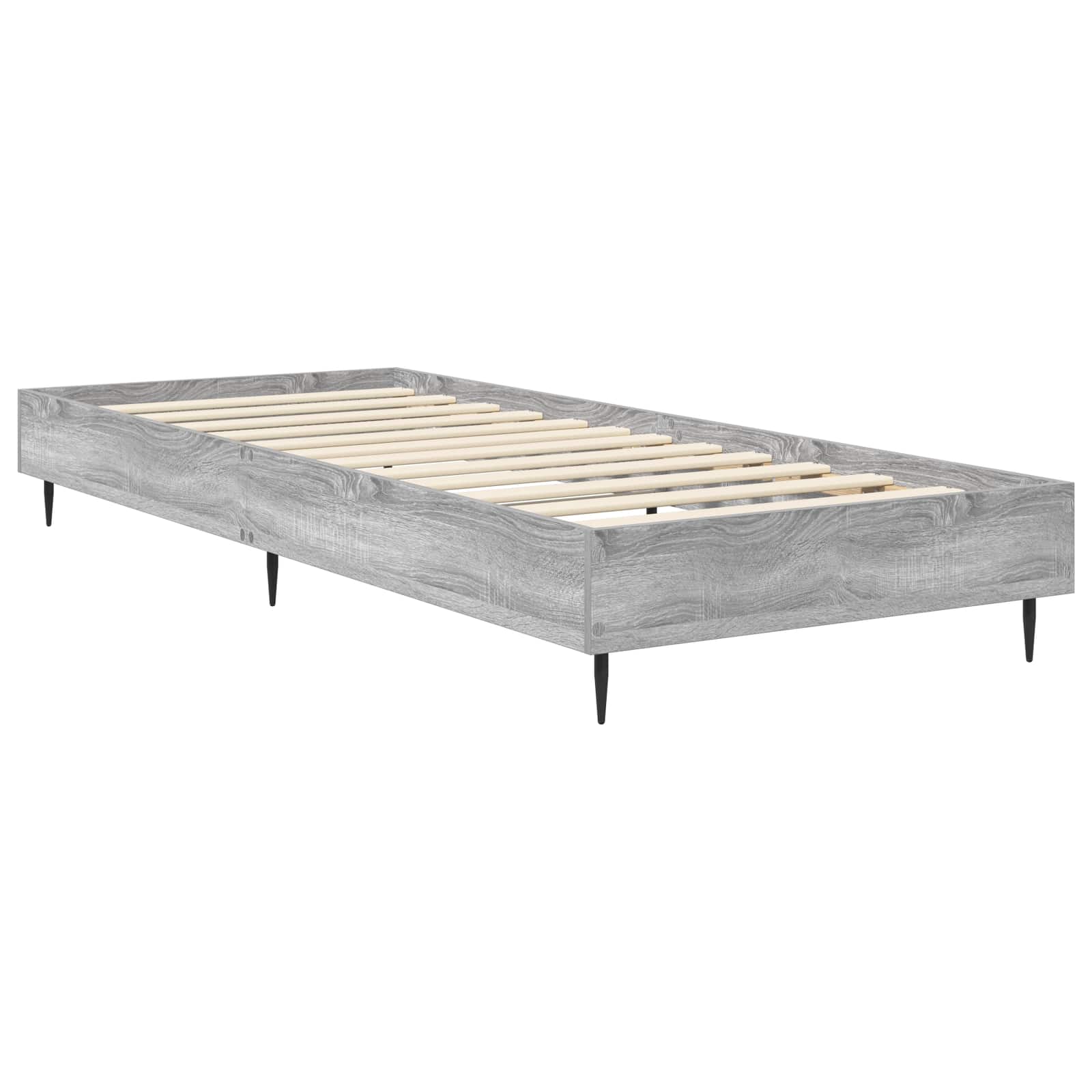 Bettrahmen Grau Sonoma 80 x 200 cm Holzwerkstoff